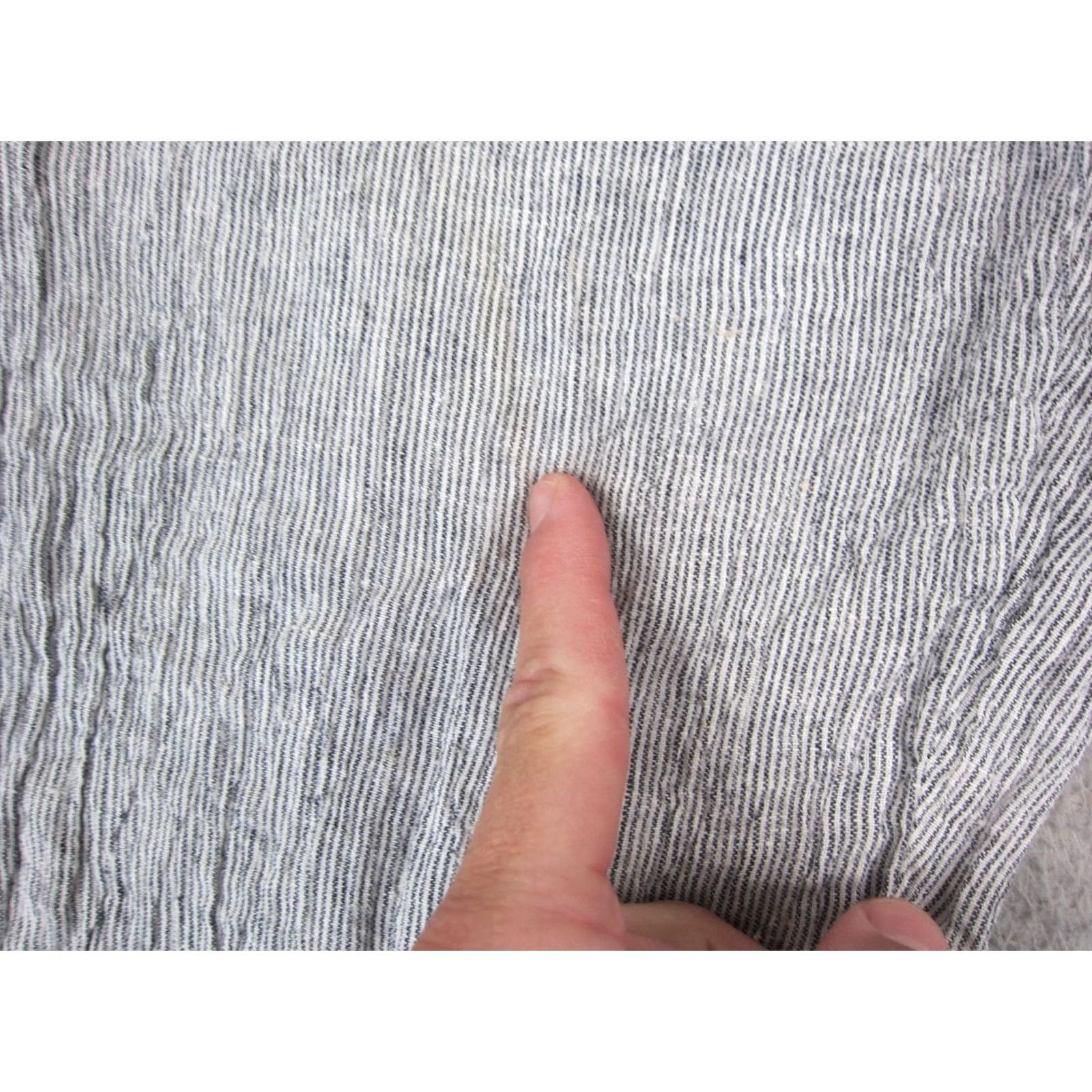 Eileen Fisher Eileen Fisher Pants Womens PP Petite Blue Linen Striped Crinkle Lantern Ankle Size 24" / US 00 / IT 34 - 6 Thumbnail
