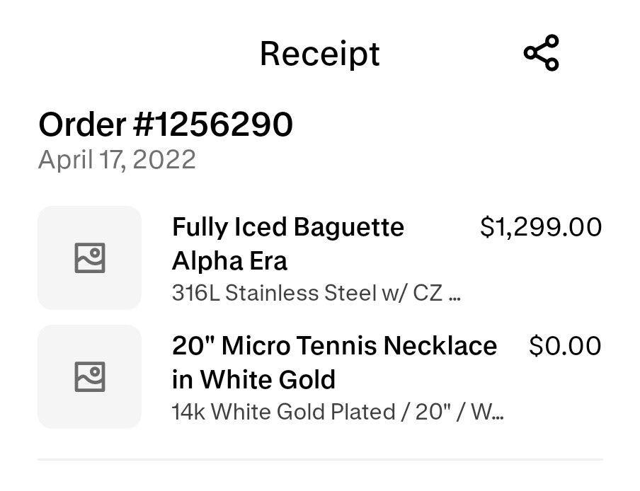 Other Fully Iced Baguette Alpha Era GLD Size ONE SIZE - 3 Thumbnail