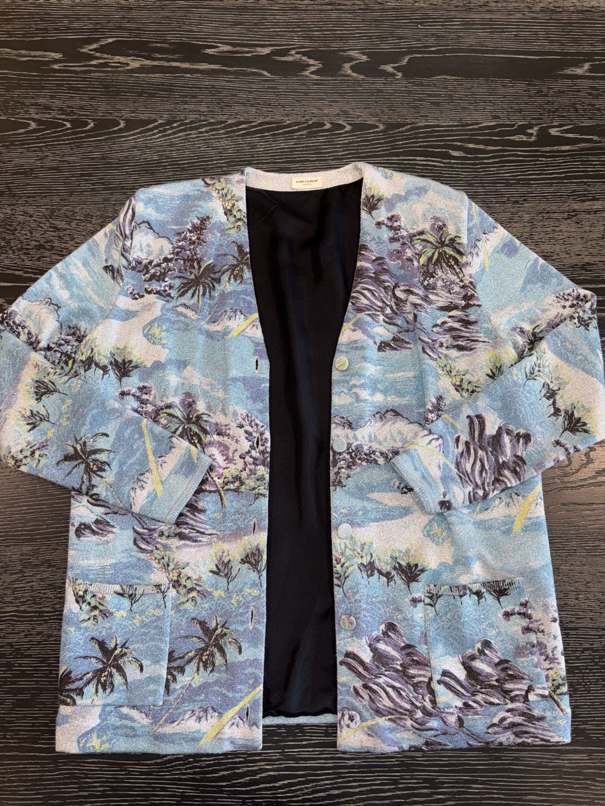 Yves Saint Laurent Light Blue Glitter Yves Saint Laurent Top Size XS / US 0-2 / IT 36-38 - 1 Thumbnail