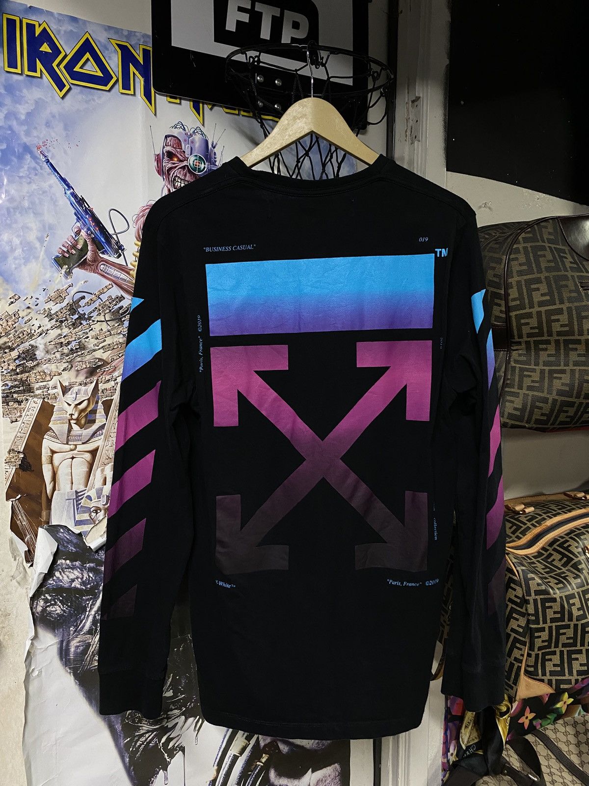 Off-White Virgil Abloh Impressionism Long Sleeve T-Shirt Med