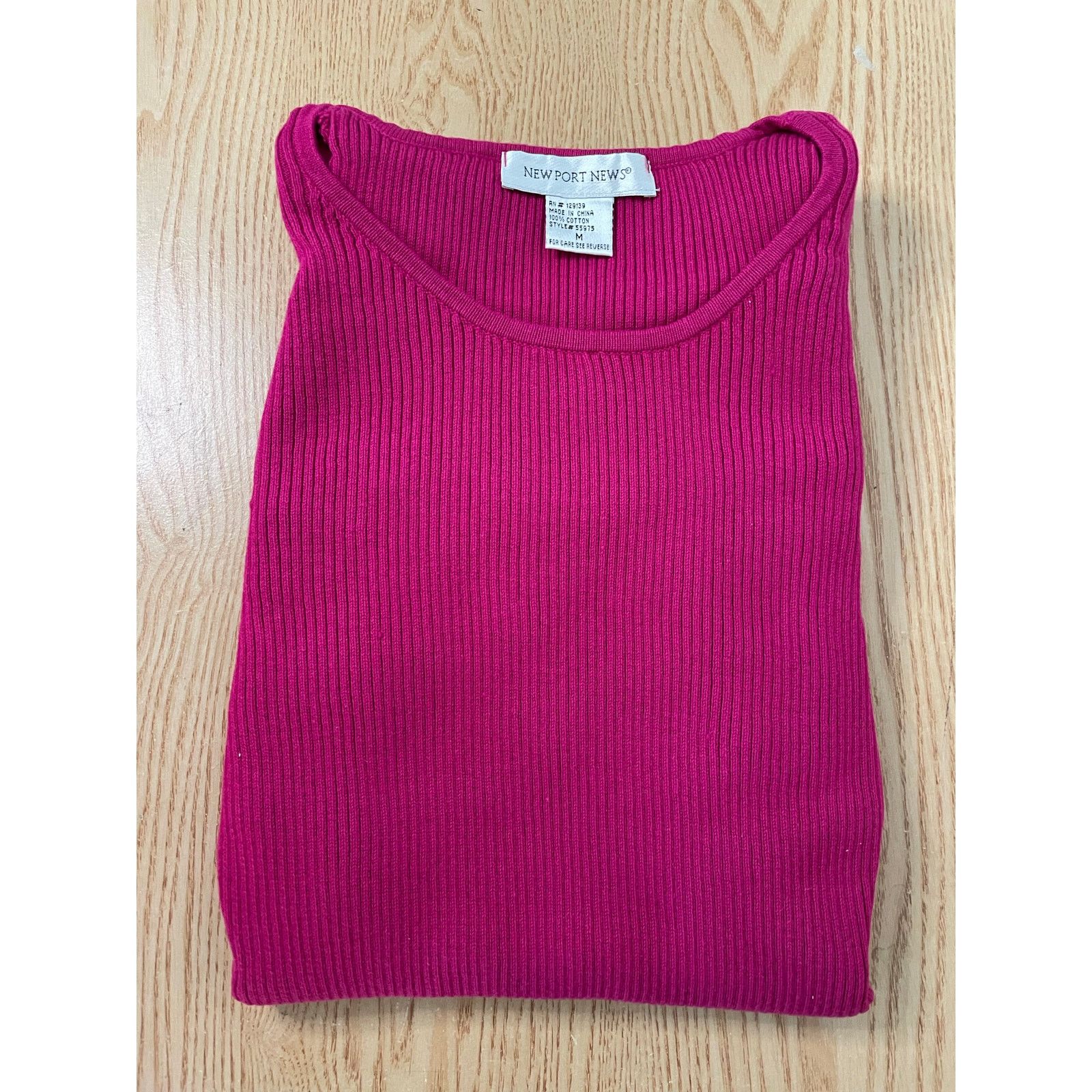 Other New Womens Vintage Newport News Ribbed Sweater Berry Medium Size M / US 6-8 / IT 42-44 - 2 Thumbnail