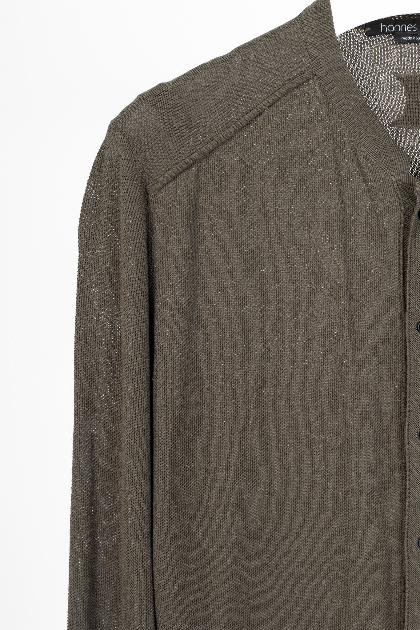 hannes roether hannes roether Brown Cotton-Blend Pique-Knit Buttoned Top Size US M / EU 48-50 / 2 - 5 Thumbnail