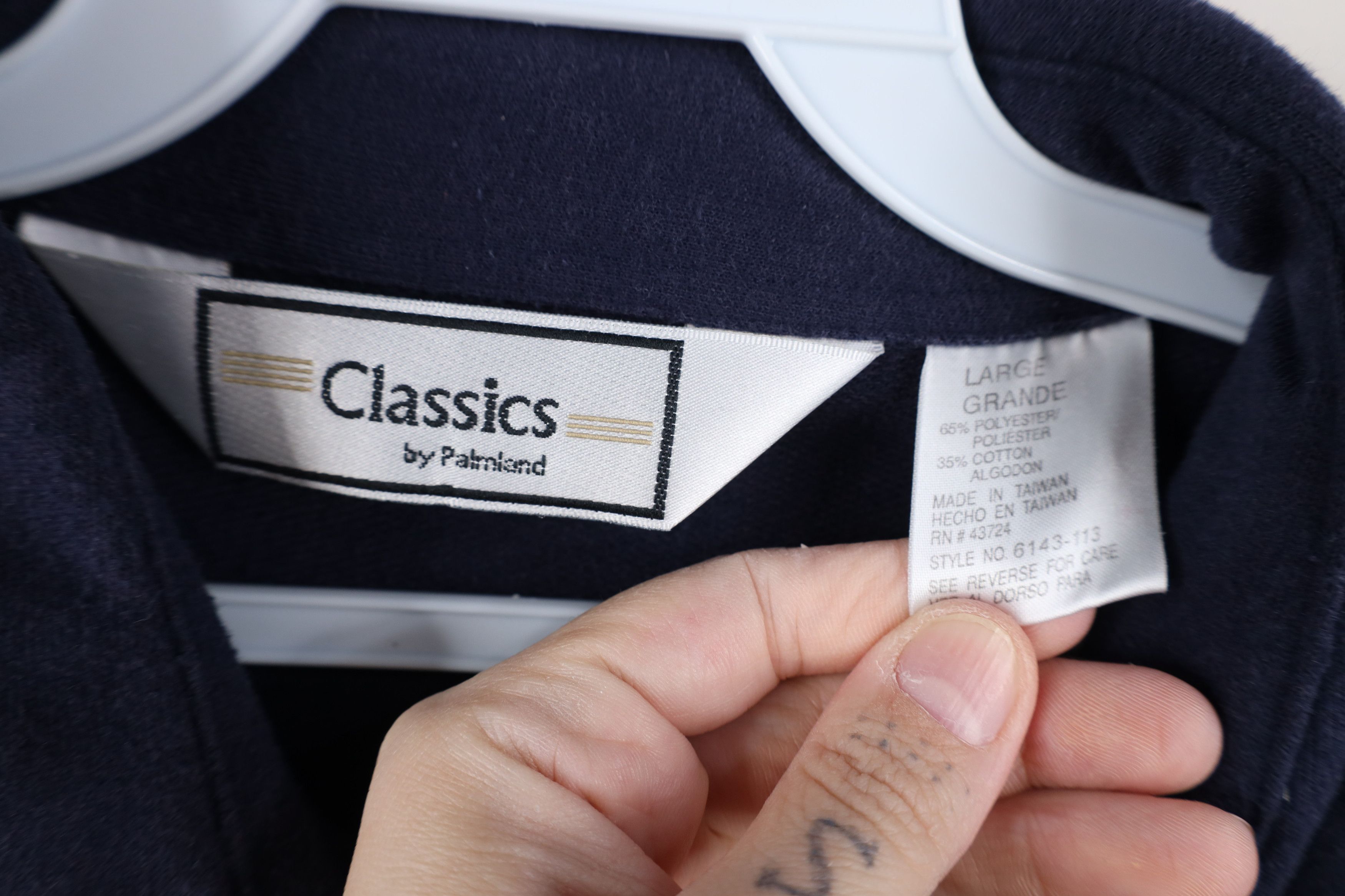 Vintage Vintage 90s Streetwear Long Sleeve Rugby Polo Navy Size US L / EU 52-54 / 3 - 10 Thumbnail