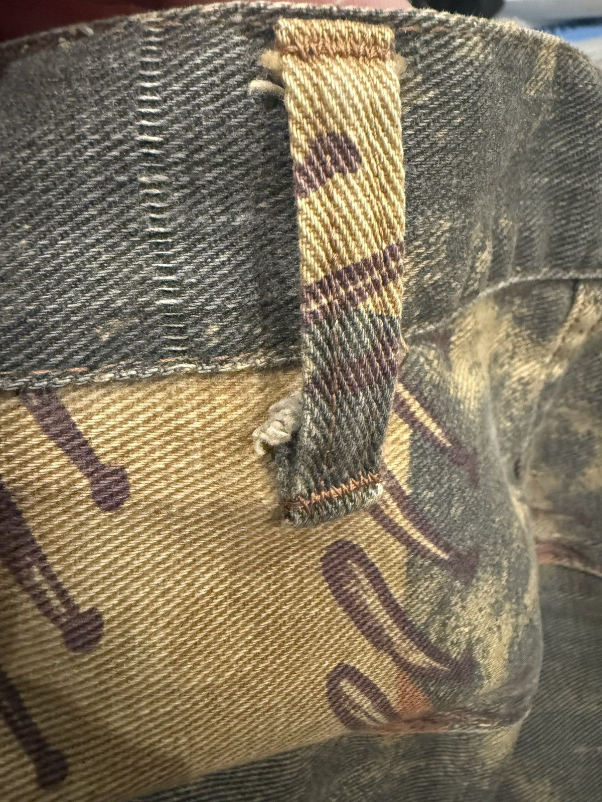 Other Vintage 70s Big Yank Patchwork Jeans Zig Zag Boho Rare Size 29" - 6 Thumbnail