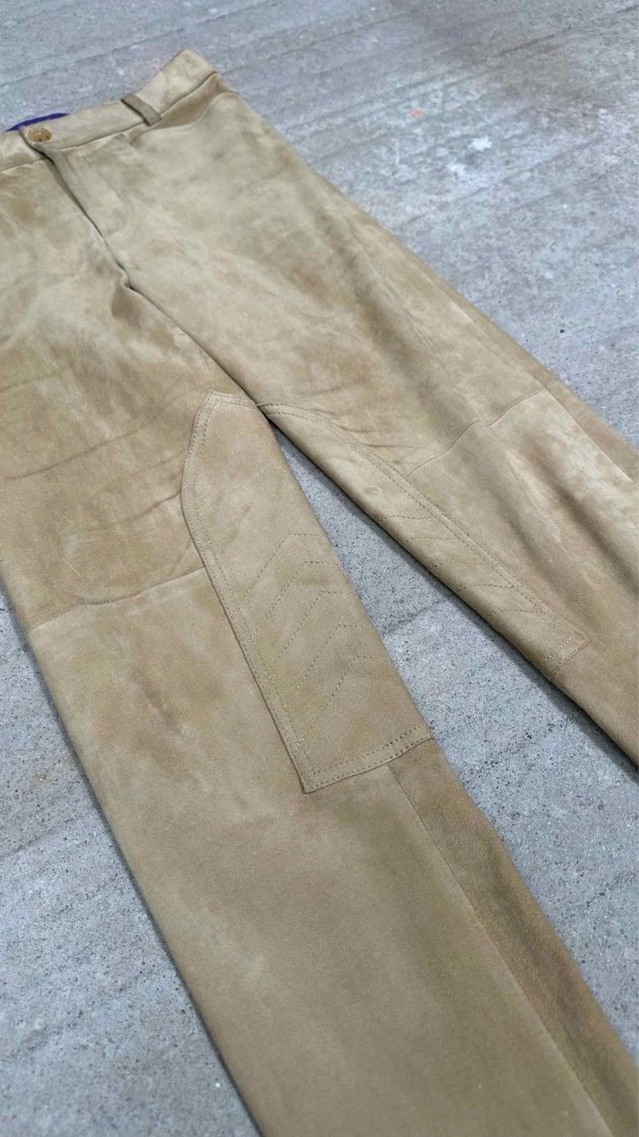 Ralph Lauren Purple Label Ralph Lauren Purple Label 8 M Beige Suede Pants Legging’s Size 30" / US 8 / IT 44 - 5 Thumbnail