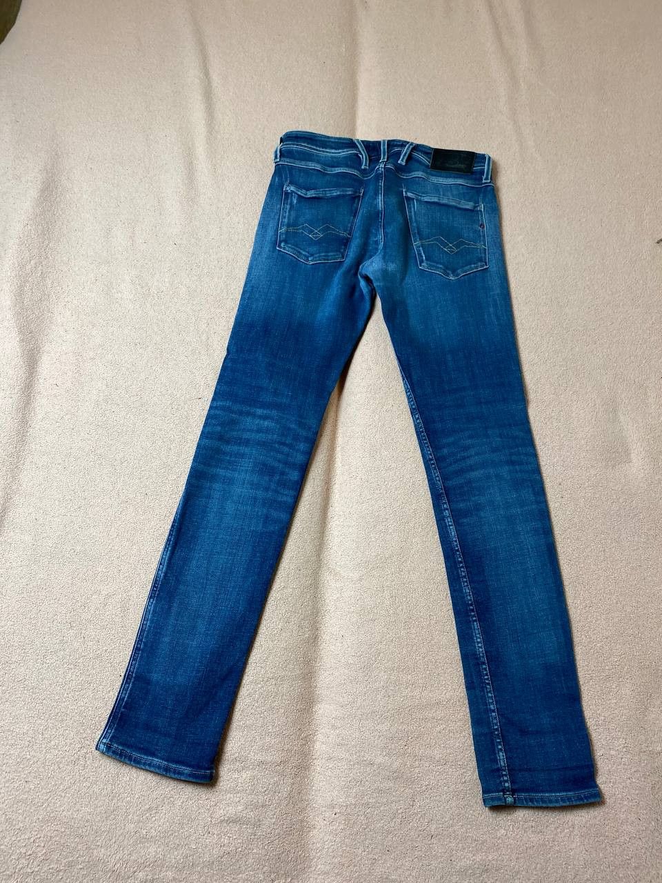 Replay × Vintage Replay Anbass Slim Fit Mid Wash Jeans Blue Size US 33 - 14 Thumbnail