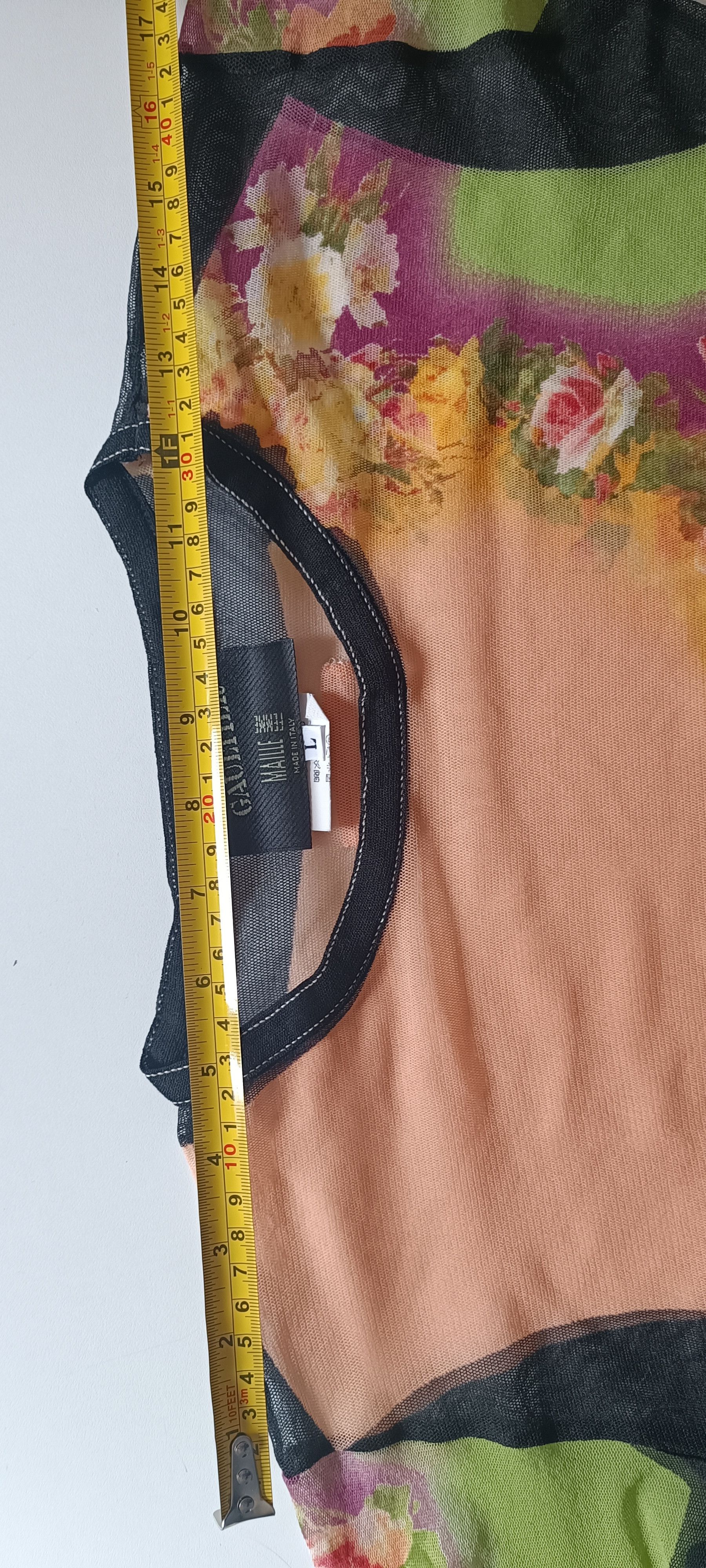 Jean Paul Gaultier SS2001_ flower print nylon mesh top Size L / US 10 / IT 46 - 16 Thumbnail