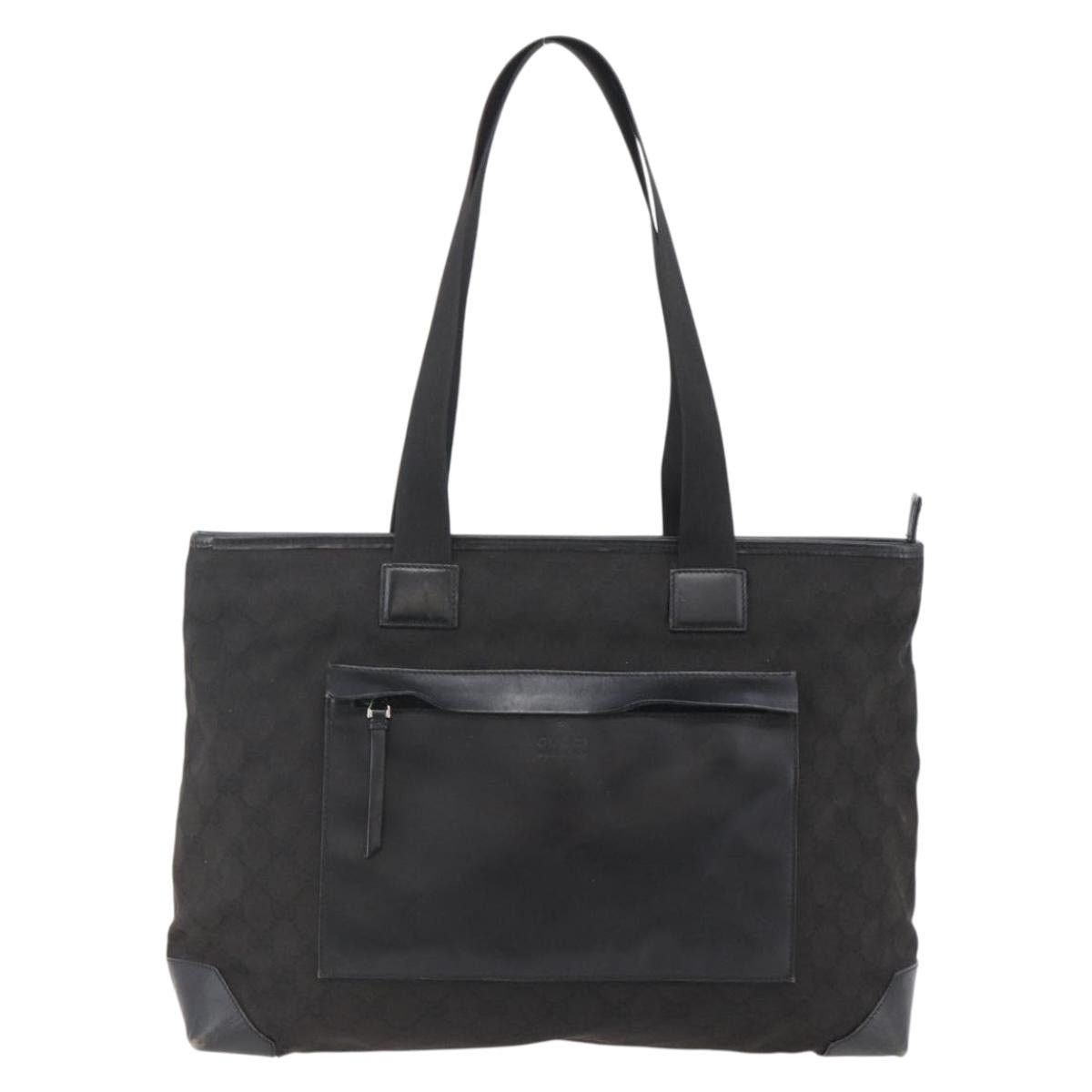 Gucci GUCCI GG Canvas Tote Bag Black Silver Size ONE SIZE - 2 Thumbnail
