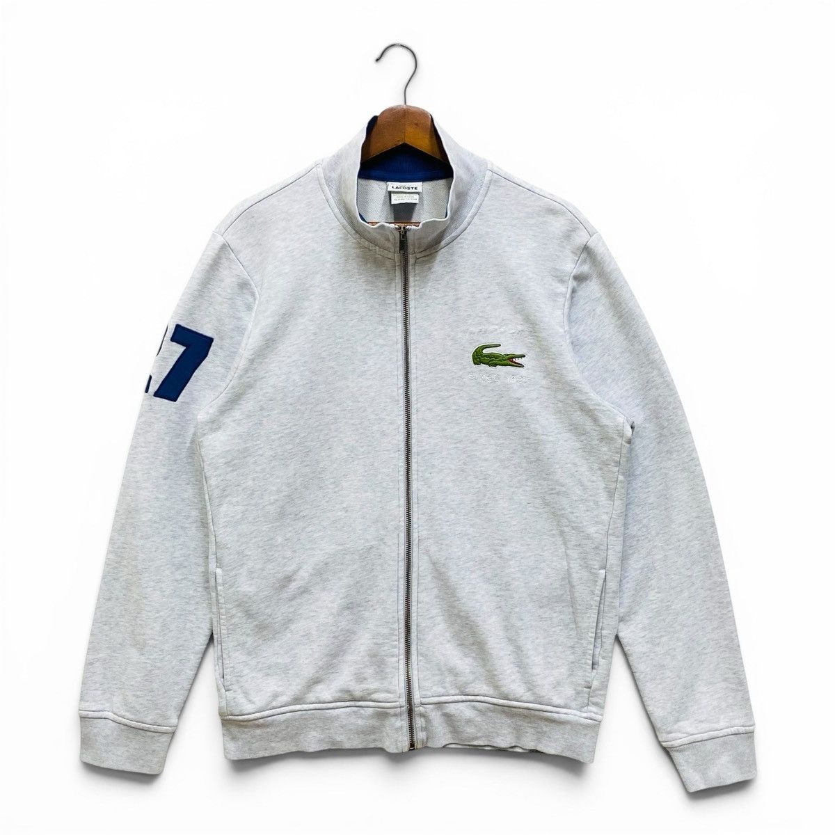 Lacoste Vintage Lacoste Sport Zip Up Sweatshirt Gray Track Jacket L Size US L / EU 52-54 / 3 - 14 Thumbnail