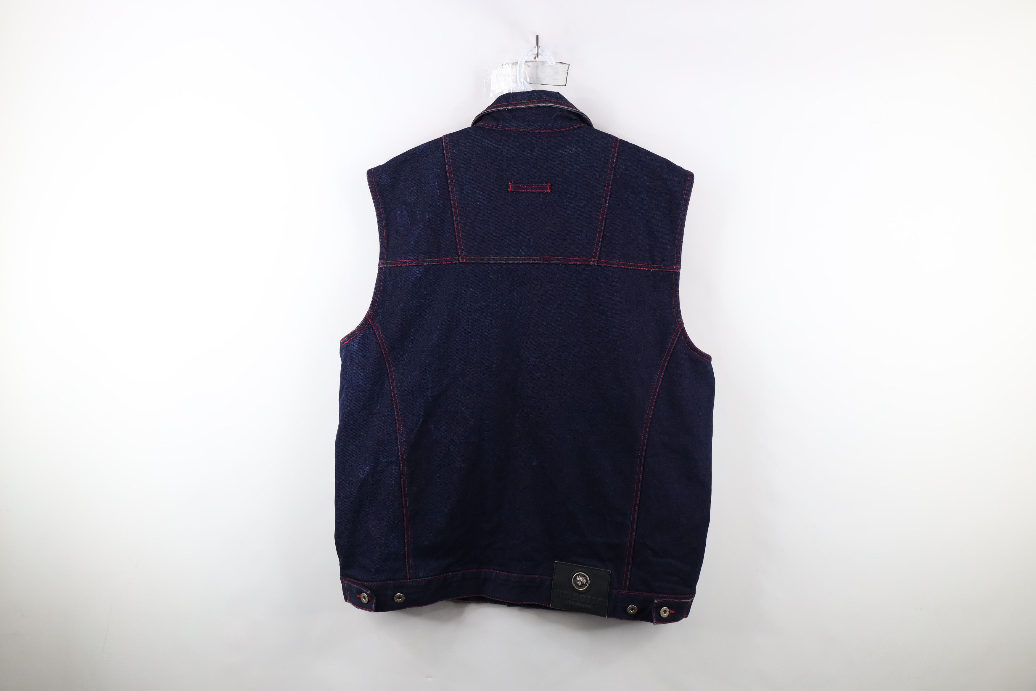 Vintage Vintage 90s Y2K Streetwear Denim Jean Trucker Vest Jacket Size US L / EU 52-54 / 3 - 13 Thumbnail