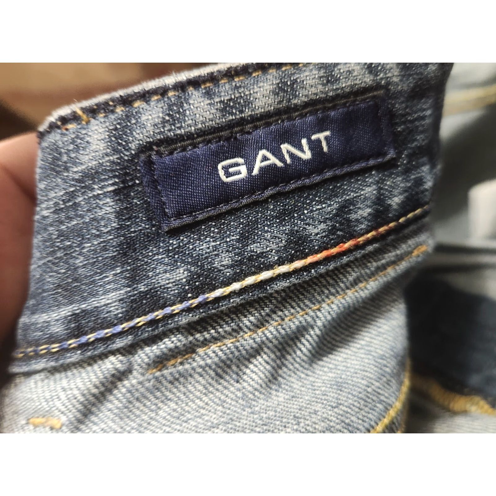 Gant GANT Jeans Men's Jeans Baggy Fit 90s Size W40 L34 Regular 100% Cotton Blue Denim Belt Loops 5-Pocket Design City Modern Classic Mens Size US 40 / EU 56 - 3 Thumbnail