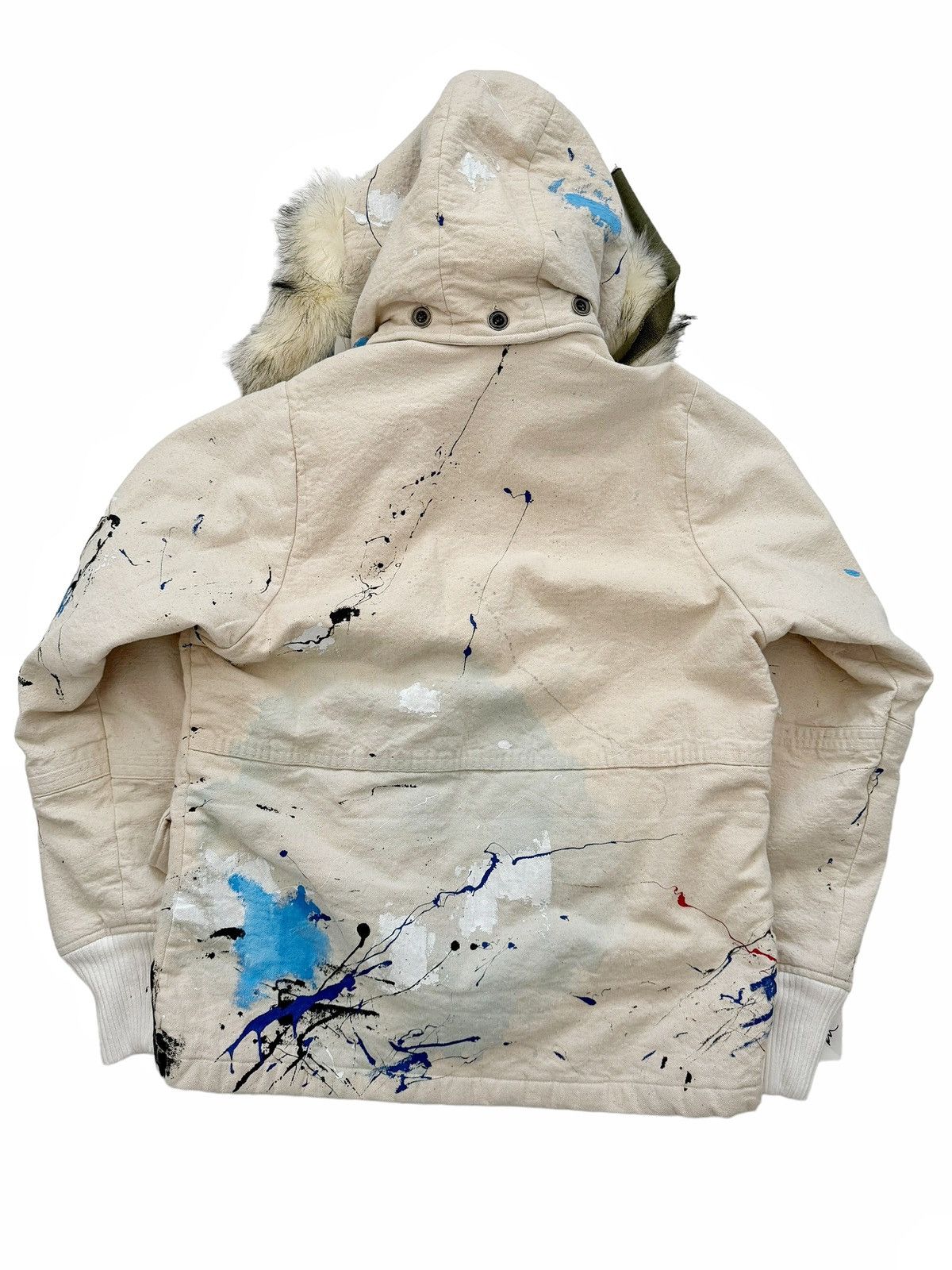 Greg Lauren Sz2 Sample Painted Puffer Canvas Parka Size US M / EU 48-50 / 2 - 2 Thumbnail