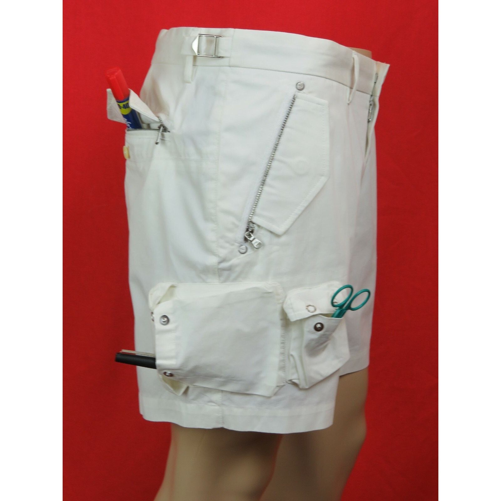 Ralph Lauren RALPH LAUREN WHITE BELTED BUCKLE COTTON CARGO SHORT 40 $195 Size US 40 / EU 56 - 7 Thumbnail