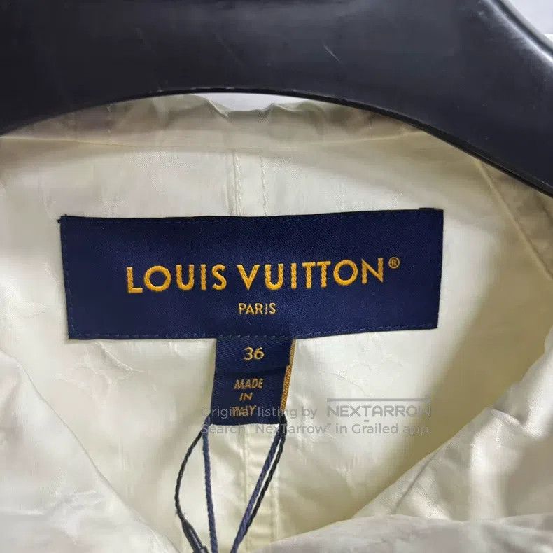 Louis Vuitton Louis Vuitton White Logo Printed Hooded Zip Long Sleeve Ja Size XS / US 0-2 / IT 36-38 - 2 Thumbnail