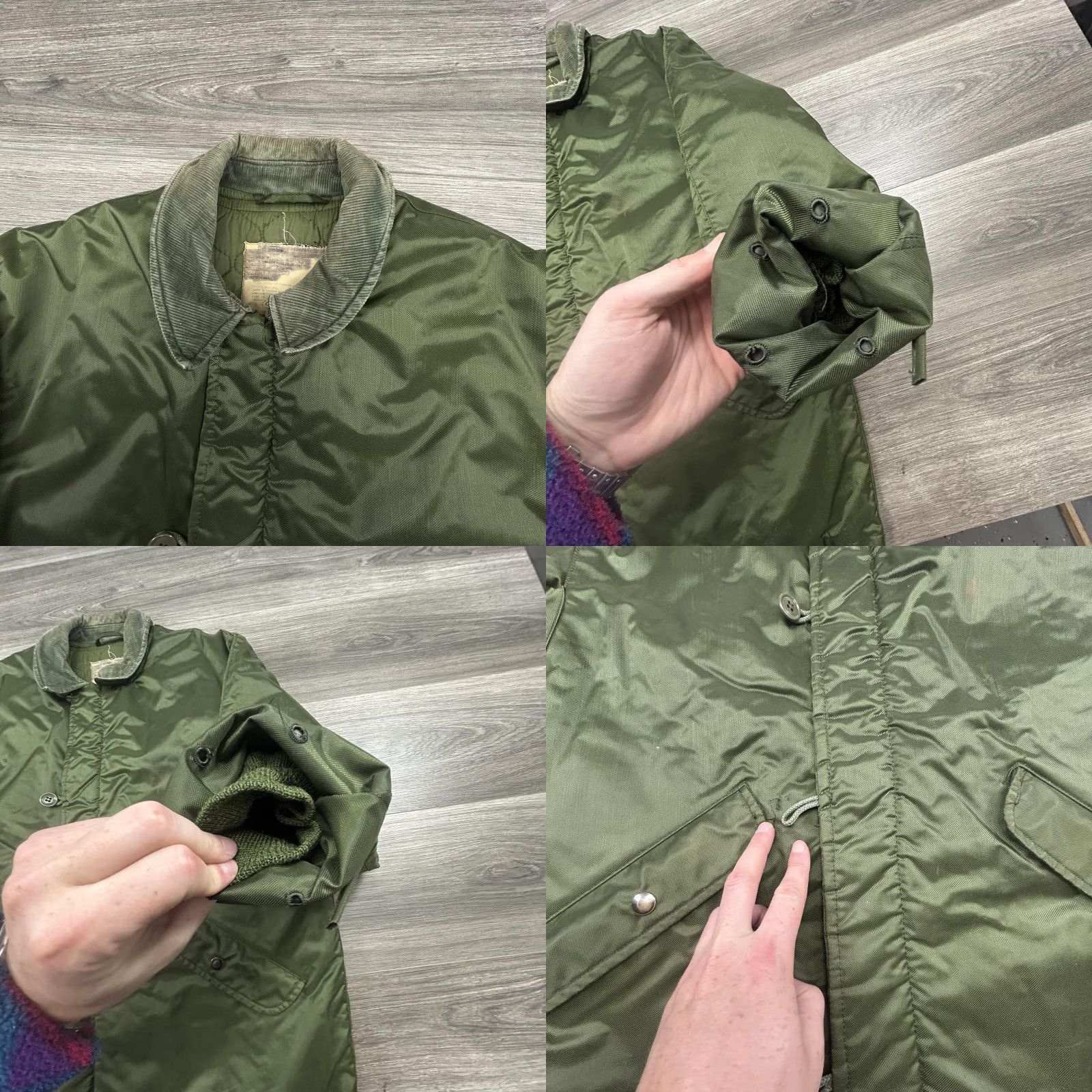 Alpha Industries VINTAGE Alpha Industries Jacket Military L Green Nylon Zip Size US L / EU 52-54 / 3 - 8 Thumbnail