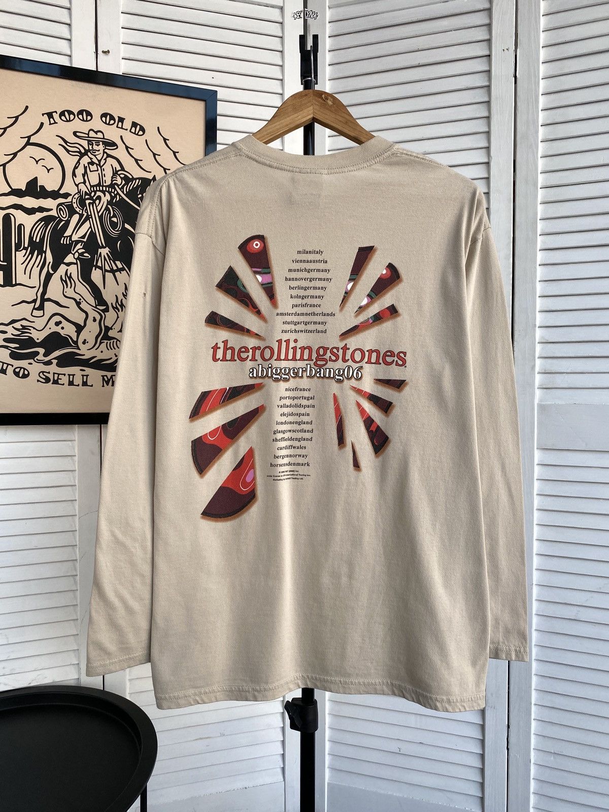 Band Tees × The Rolling Stones × Vintage Vintage 2006 The Rolling Stones Long Sleeve Shirt Big Logo Size US S / EU 44-46 / 1 - 2 Thumbnail