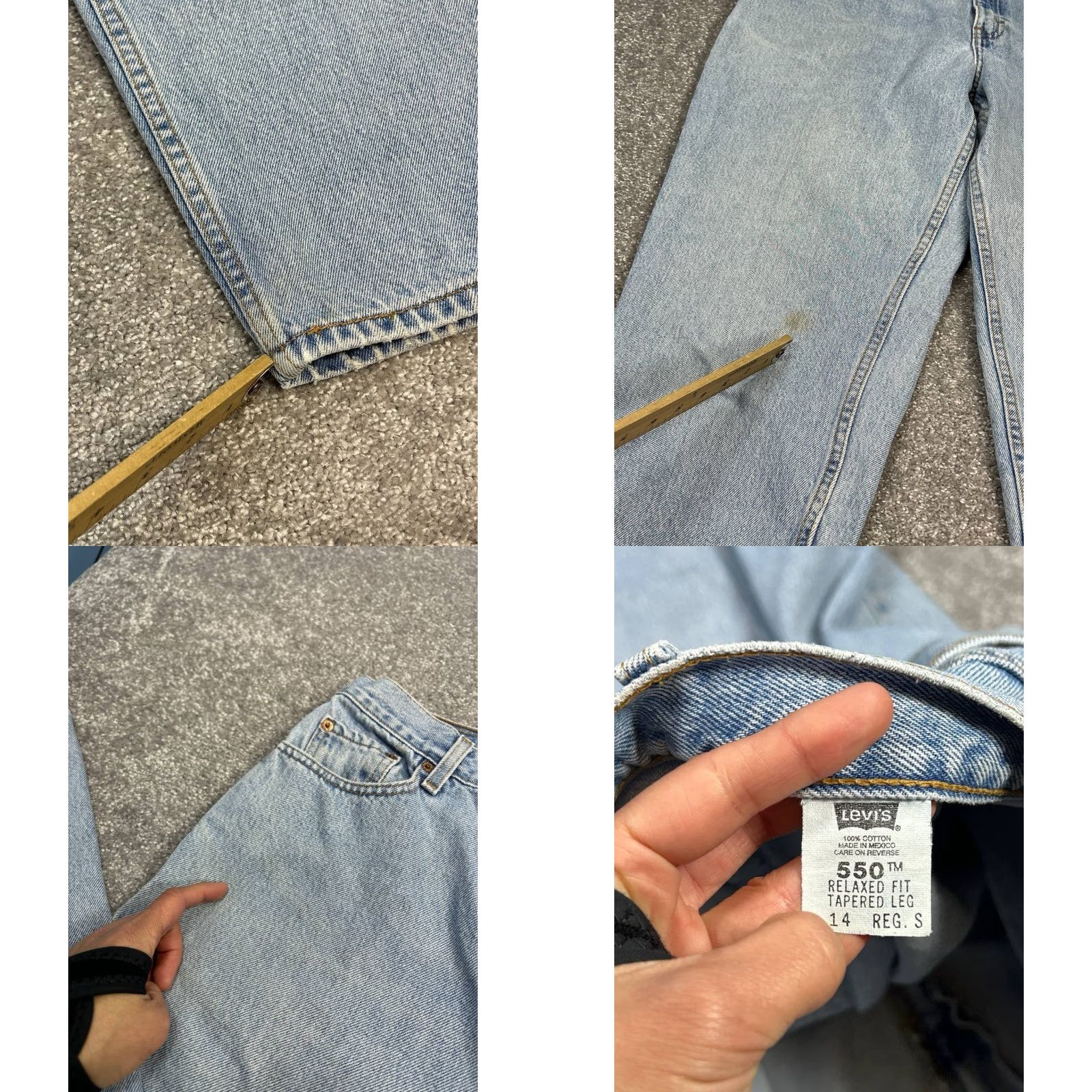 Levi's Levi's 550 Jeans Womens 14 Blue Denim 100% Cotton Relaxed Fit High Rise Tapered 30x29 Jeans Size 36" / US 14 / IT 50 - 8 Thumbnail