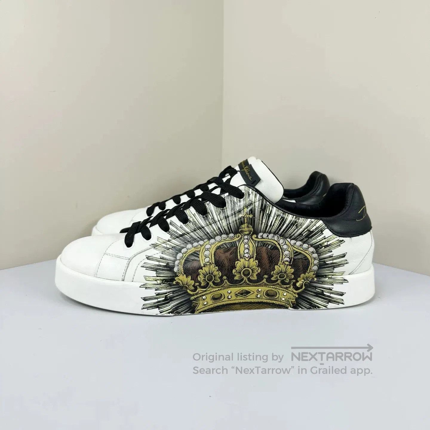 Dolce & Gabbana Dolce&Gabbana Crown Print Sneakers. Size US 9 / EU 42 - 1 Thumbnail