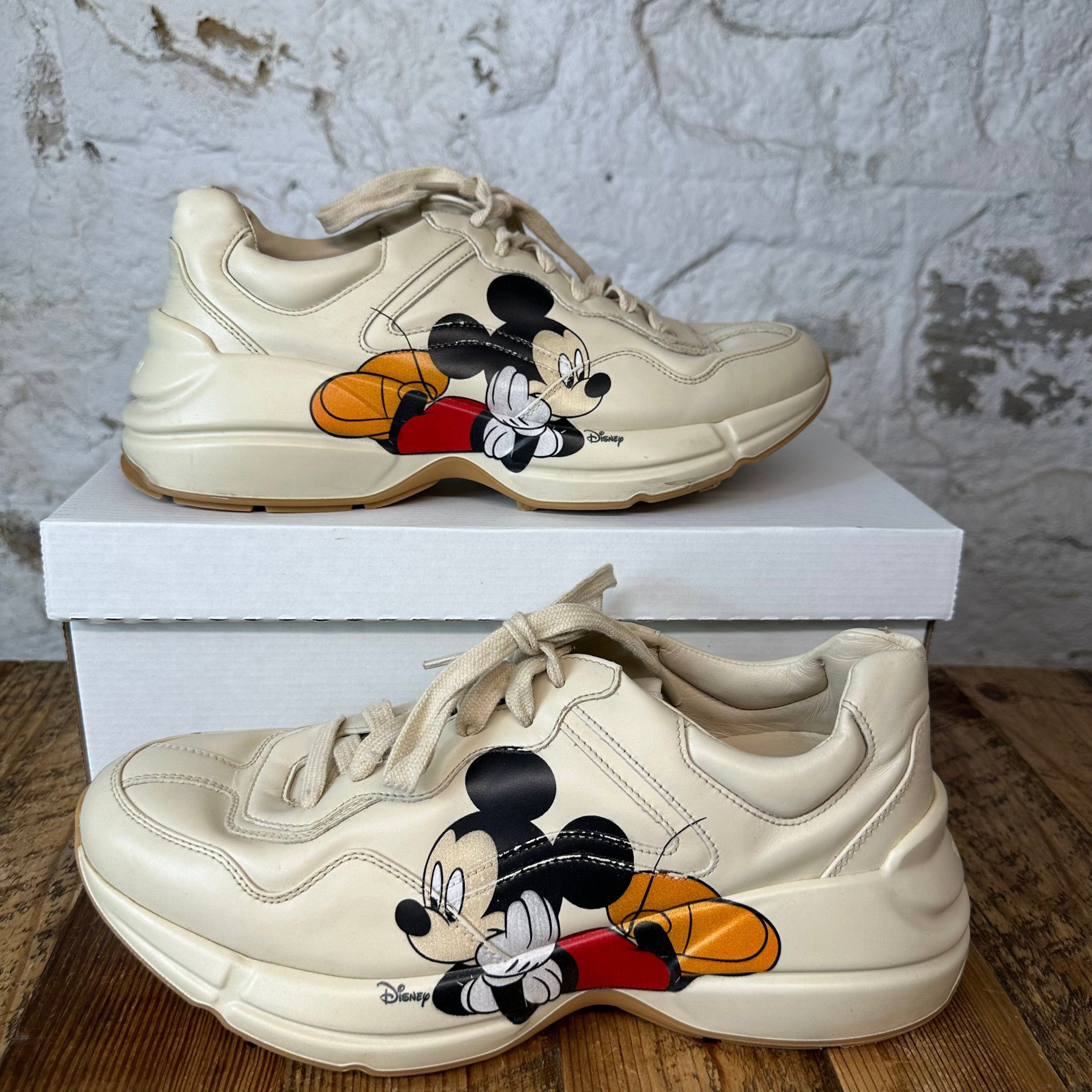 Gucci Gucci Rhyton Mickey Mouse Cream Sneaker Sz 8.5 Size US 8.5 / EU 41-42 - 1 Thumbnail