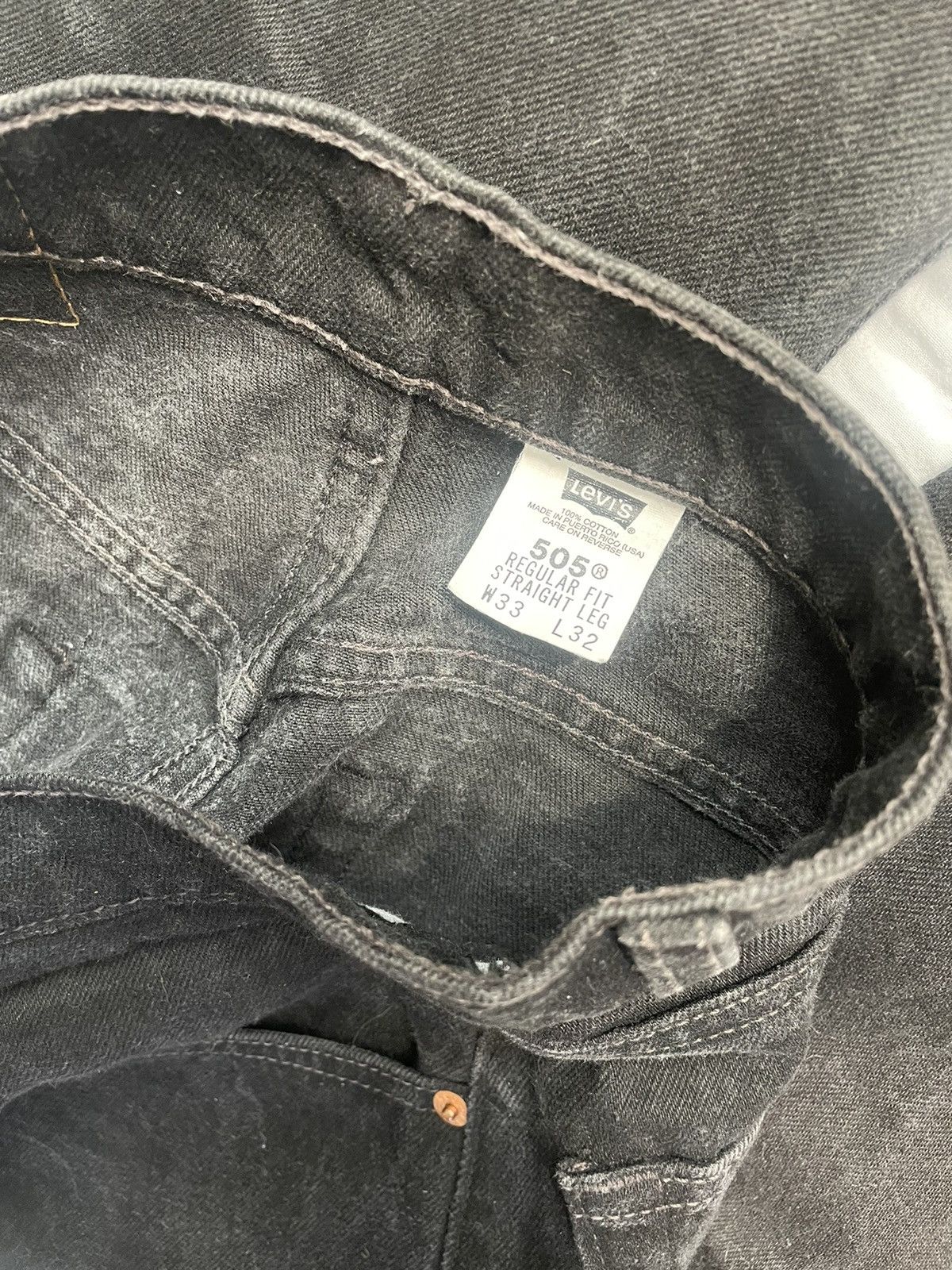 Levi's Vintage LEVI'S 505 black denim jeans 33x32 Size US 33 - 8 Thumbnail