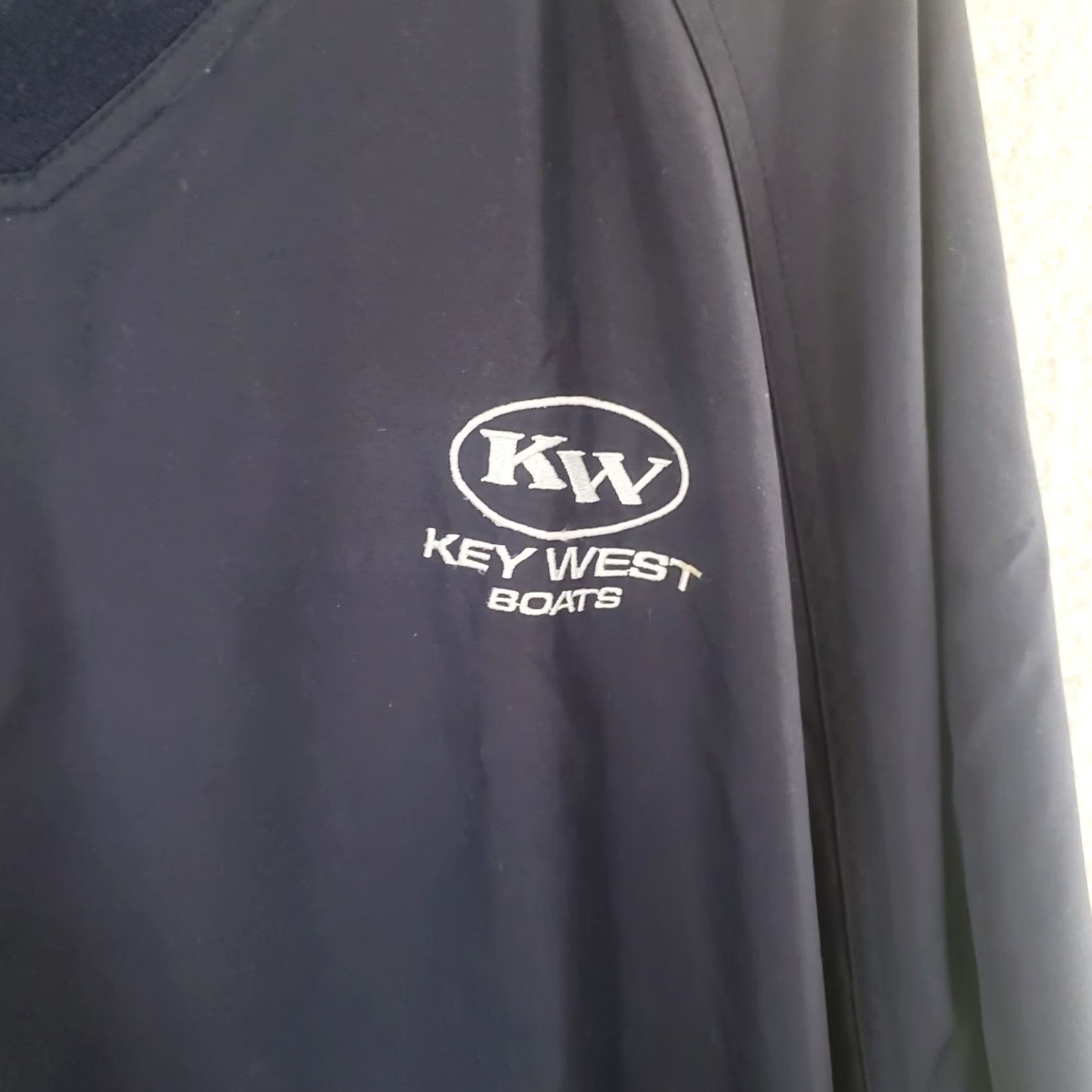 Vintage Key West Boats Men's XL Navy V-Neck Windbreaker by North End Golf Outdoor Casual Thin Softshell Pullover Size US XL / EU 56 / 4 - 3 Thumbnail
