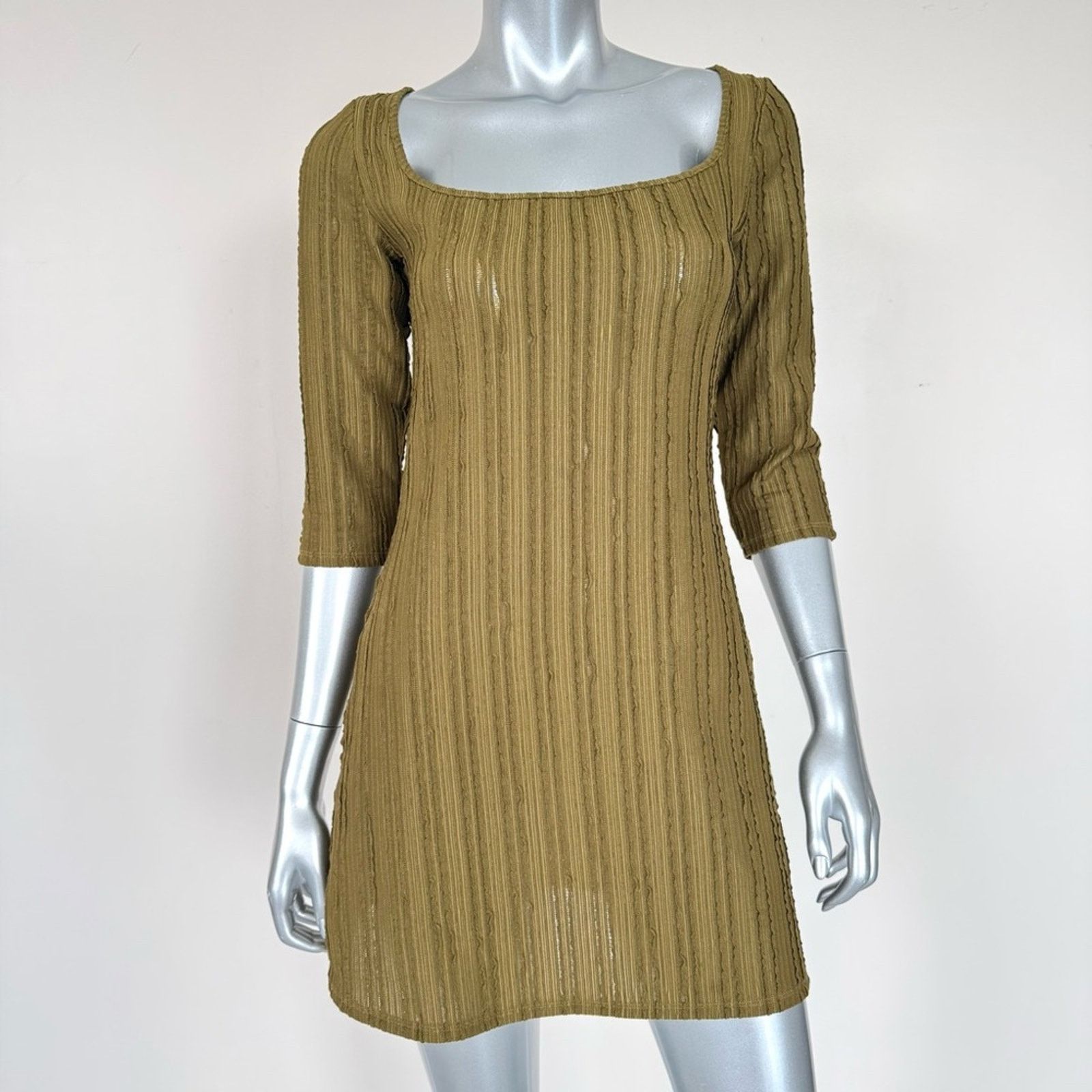 Reformation Reformation women ribbed dress in green size S Size S / US 4 / IT 40 - 2 Thumbnail