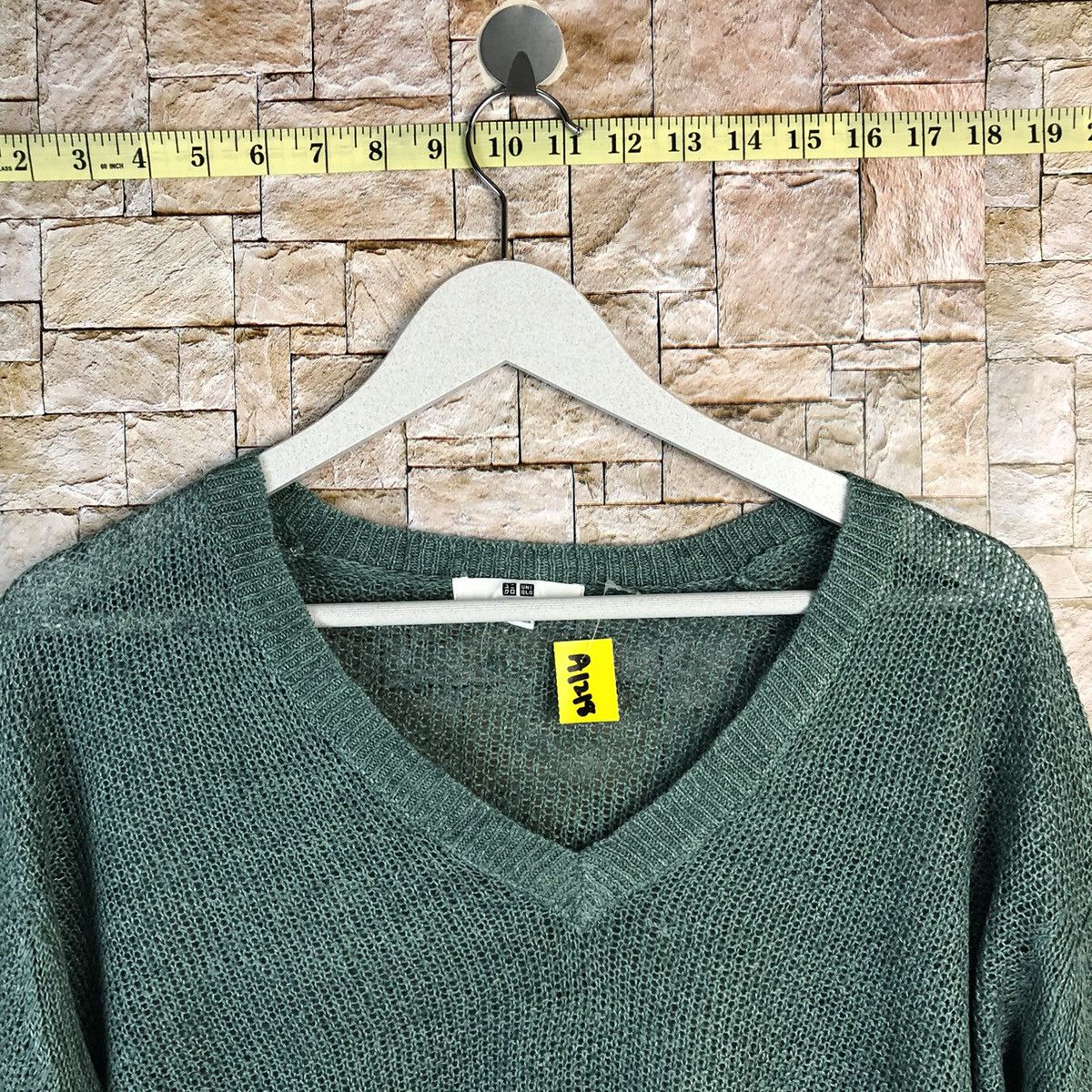 Vintage Uniqlo japan vintage Green Knitwear #A1218 Size US XL / EU 56 / 4 - 4 Thumbnail