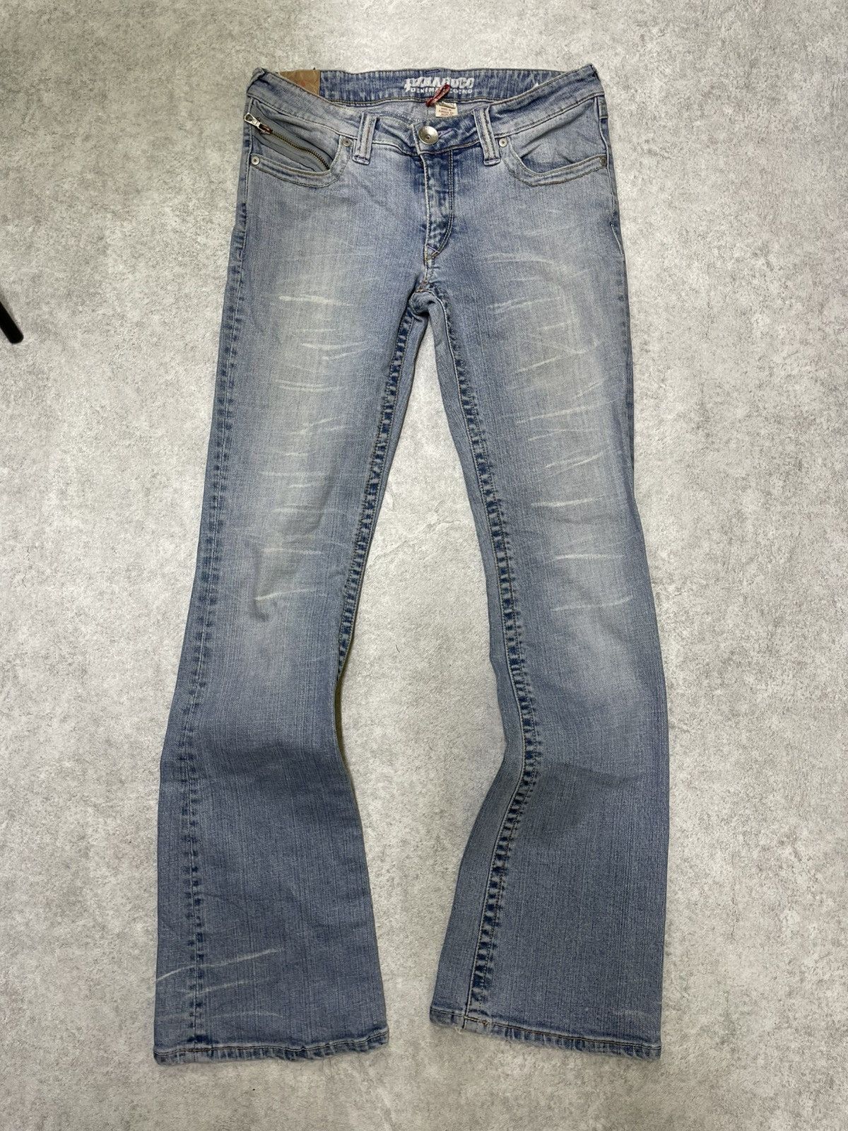 If Six Was Nine × Le Grande Bleu (L.G.B.) Distressed Ifsixwasnine Style Flare Denim Rockstar Grail LGB Size US 29 - 16 Thumbnail