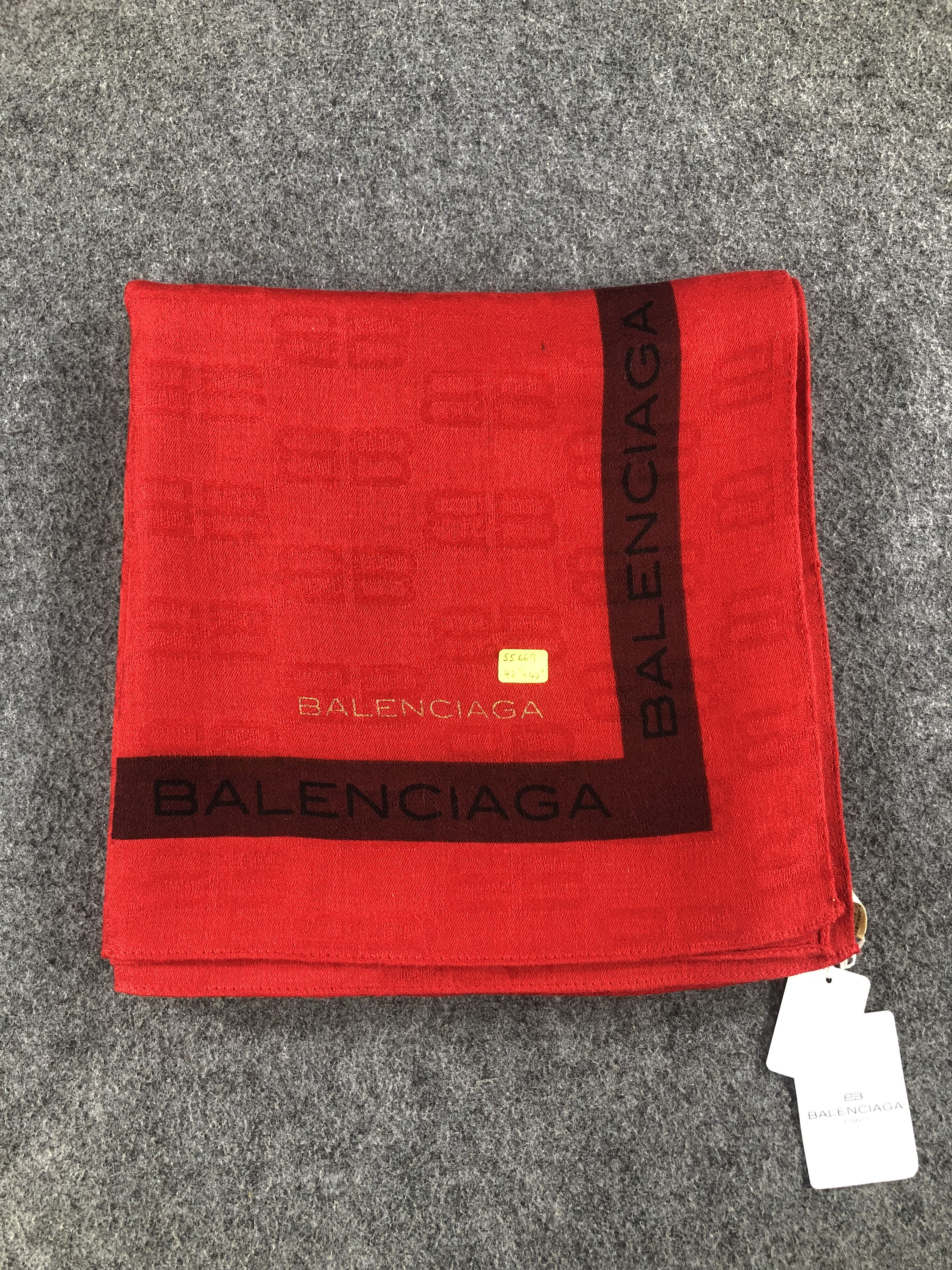 Balenciaga Balenciaga Monogram Wool Scarf / Muffler / Neckwear SS669 Size ONE SIZE - 7 Thumbnail
