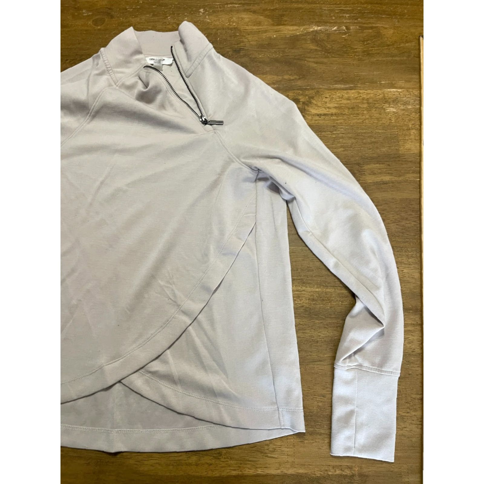 Vintage Cable & Gauge Shirt Womens Size S Tan 1/4 Zip Long Sleeve Beige Brown Zip Shirt Women’s Small Tan Long Sleeve 4 Size S / US 4 / IT 40 - 4 Thumbnail