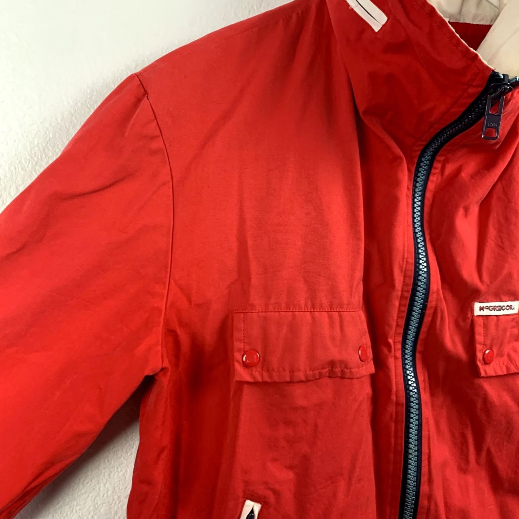McGregor VINTAGE McGregor Red Coaches Jacket Zipper Hood Large Jacket Mens Size US L / EU 52-54 / 3 - 2 Thumbnail