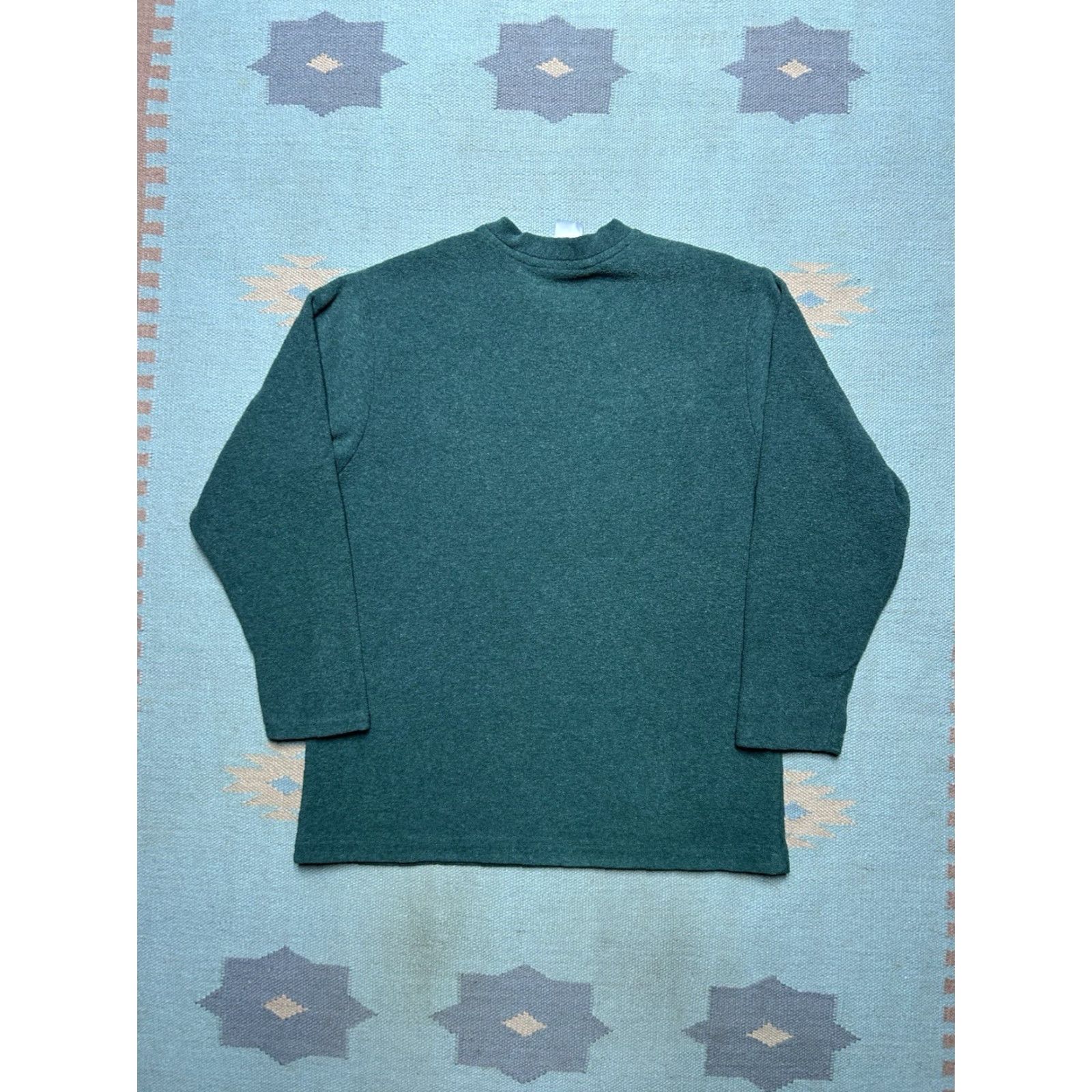 Adidas VINTAGE adidas Fleece Sweater Pullover Shirt Soccer V Neck Forest Green Large Mens Size US L / EU 52-54 / 3 - 4 Thumbnail
