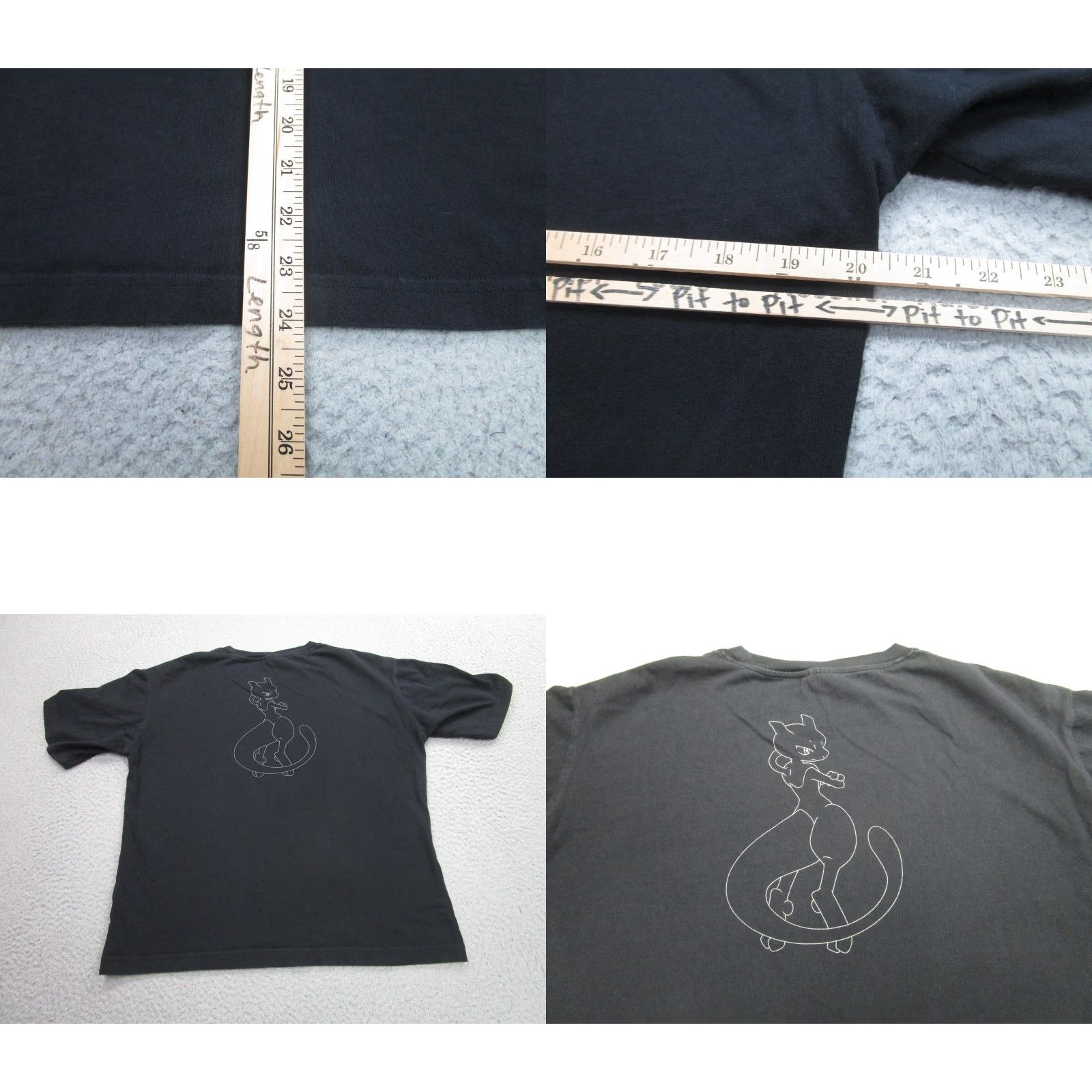 Nintendo Pokemon Shirt Mens Small Black Mew Mewtwo GU Tee 2020 Nintendo Anime Graphic Size US S / EU 44-46 / 1 - 8 Thumbnail