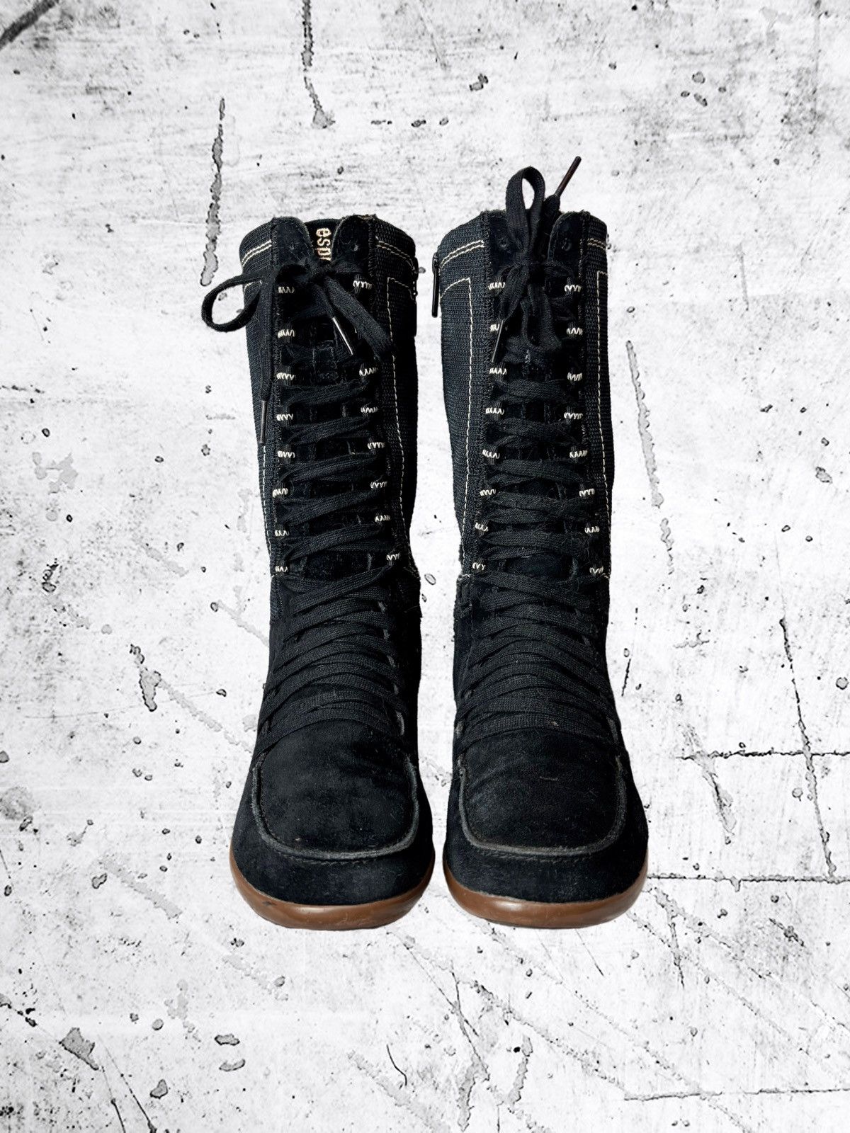 Esprit 🔥 Cool Hi-Top ESPRIT black laced boots Japanese style Size US 6 / IT 36 - 5 Thumbnail