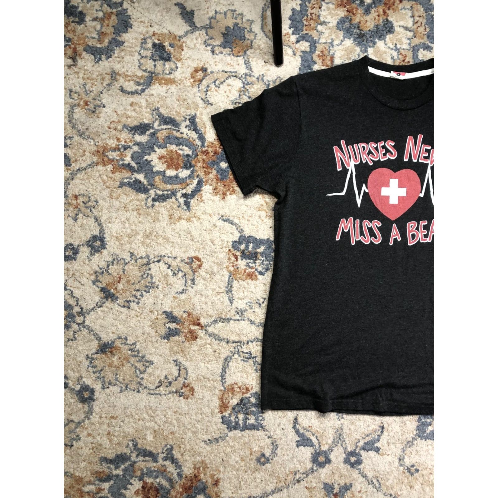 Vintage Homage Nurses Never Miss A Beat Shirt Mens Medium Gray Nurse Graphic Tee Medical Size US M / EU 48-50 / 2 - 4 Thumbnail
