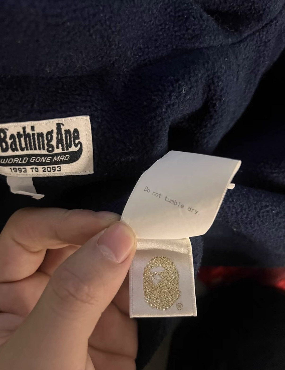 Bape BAPE OG Nigo era, limited edition red fleece windbreaker Size US L / EU 52-54 / 3 - 8 Thumbnail