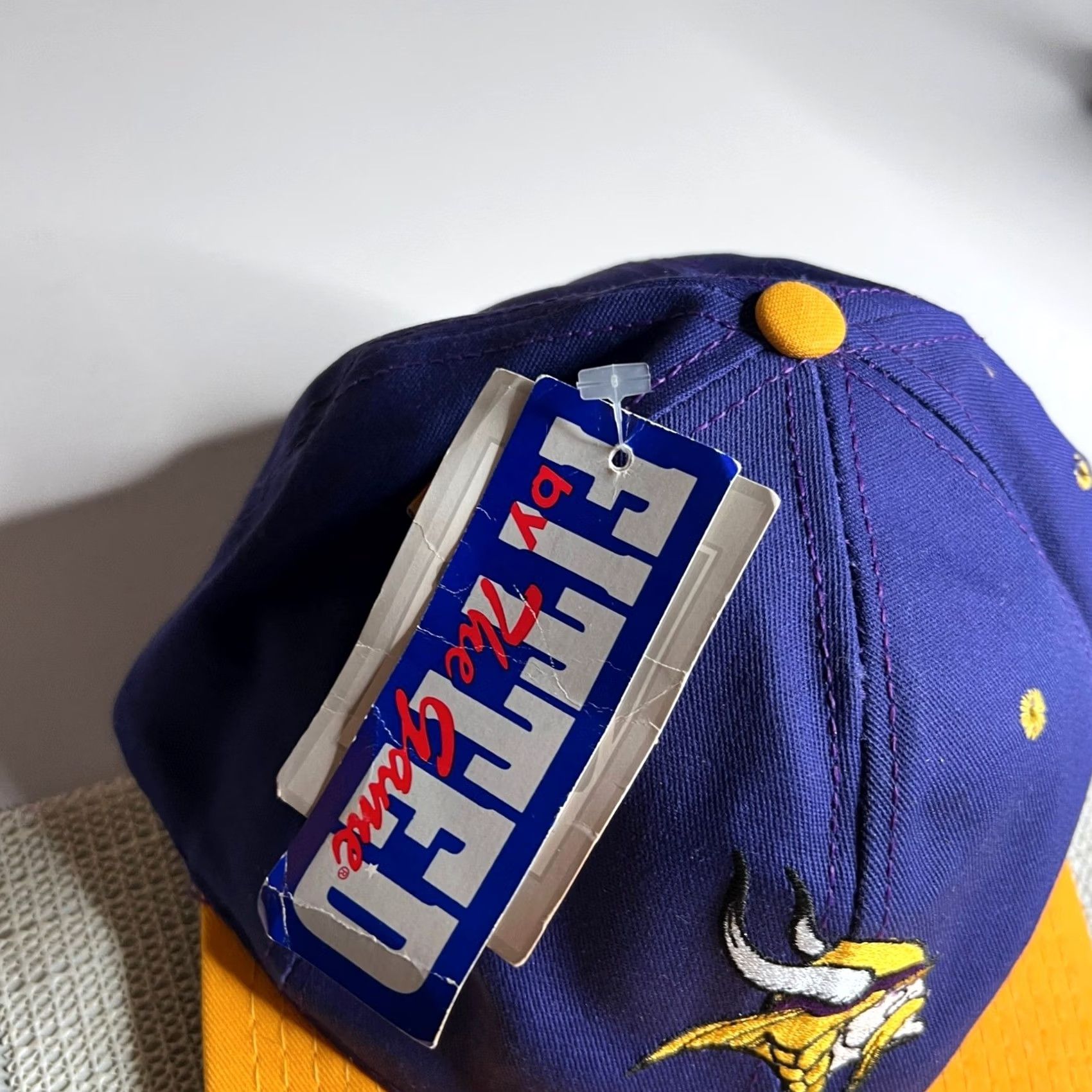 NFL VINTAGE The Game Minnesota Vikings Fitted Hat 7 3/8 Purple Yellow NFL Deadstock Hat Mens Size ONE SIZE - 8 Thumbnail