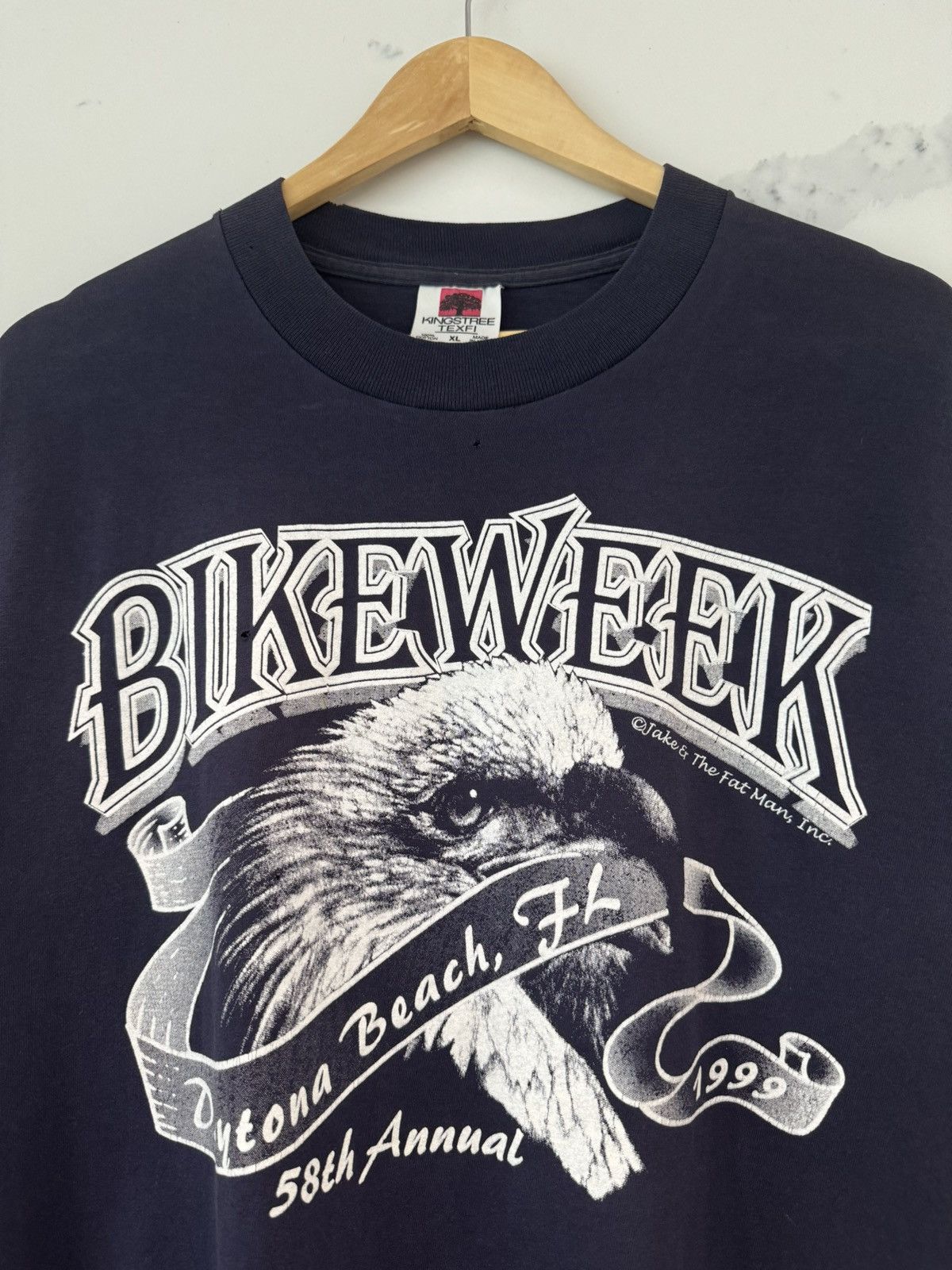 Harley Davidson Vintage 90’s Harley Davidson Bike Week T Shirt X-Large Blue Size US XL / EU 56 / 4 - 4 Thumbnail