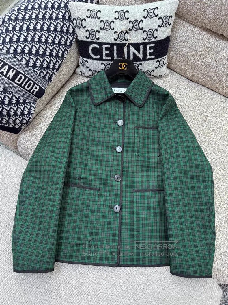Dior Dior Black plaid lapel long-sleeved jacket Size XS / US 0-2 / IT 36-38 - 2 Thumbnail