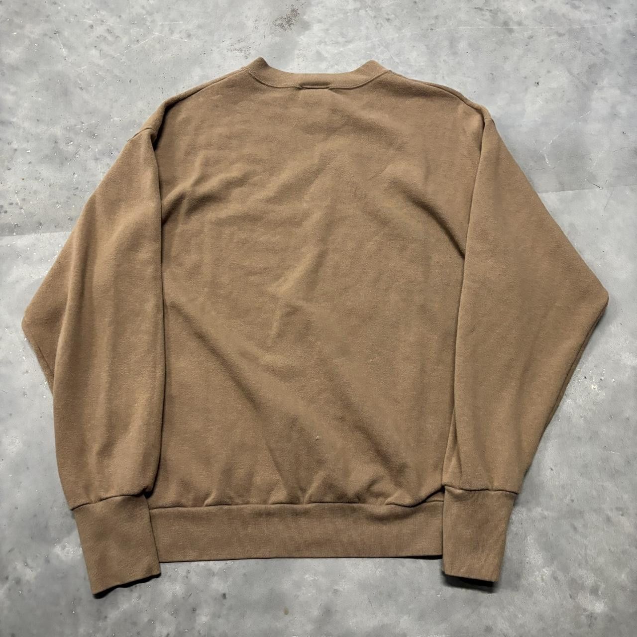 Japanese Brand × Vintage Crazy Vintage 90s Light Brown Made In USA Crewneck! Size US L / EU 52-54 / 3 - 7 Thumbnail