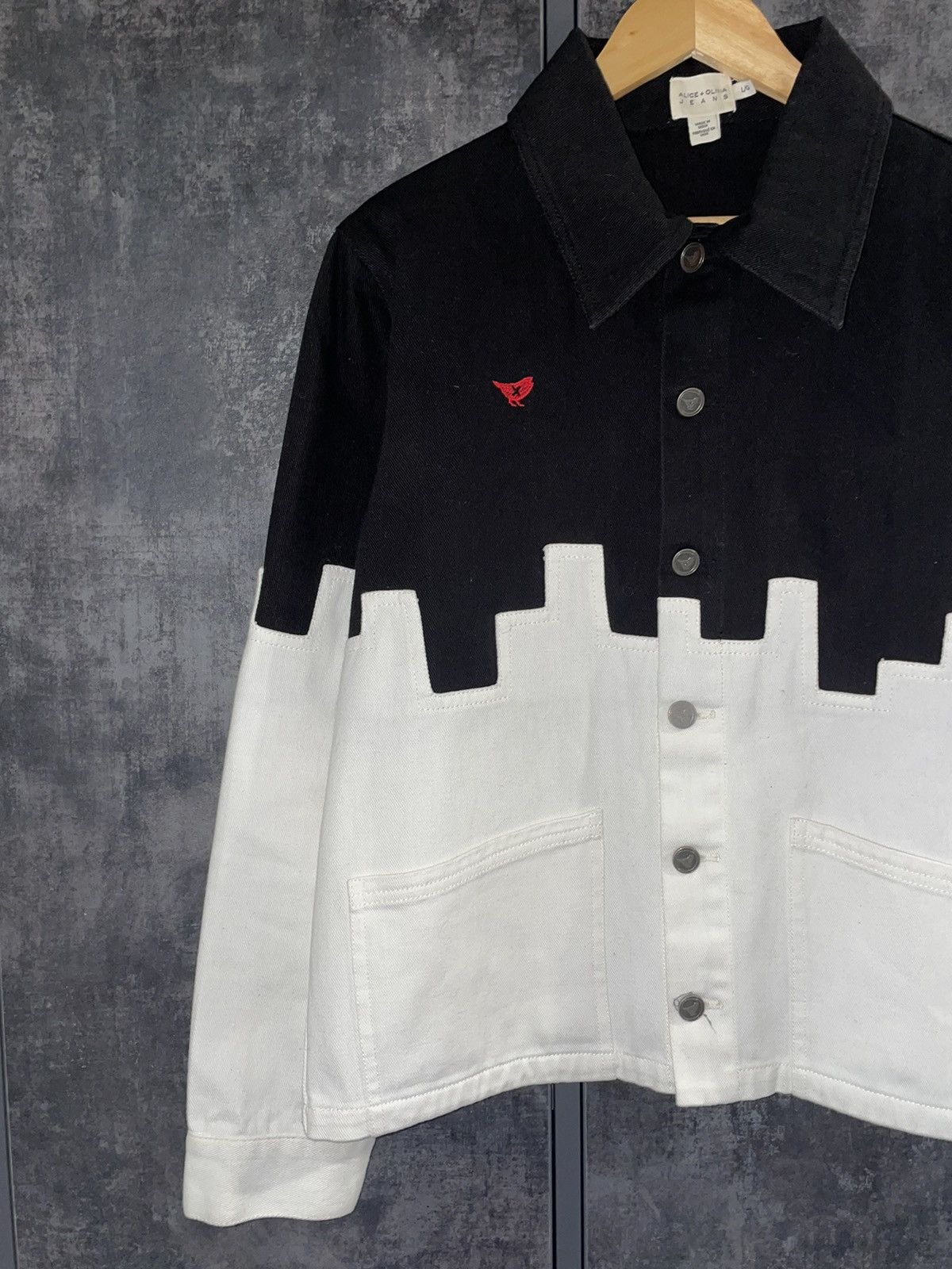 Alice + Olivia Rare Alice + Olivia Two Tone Boxy Jacket YSL Acne Rick Prada Size L / US 10 / IT 46 - 5 Thumbnail