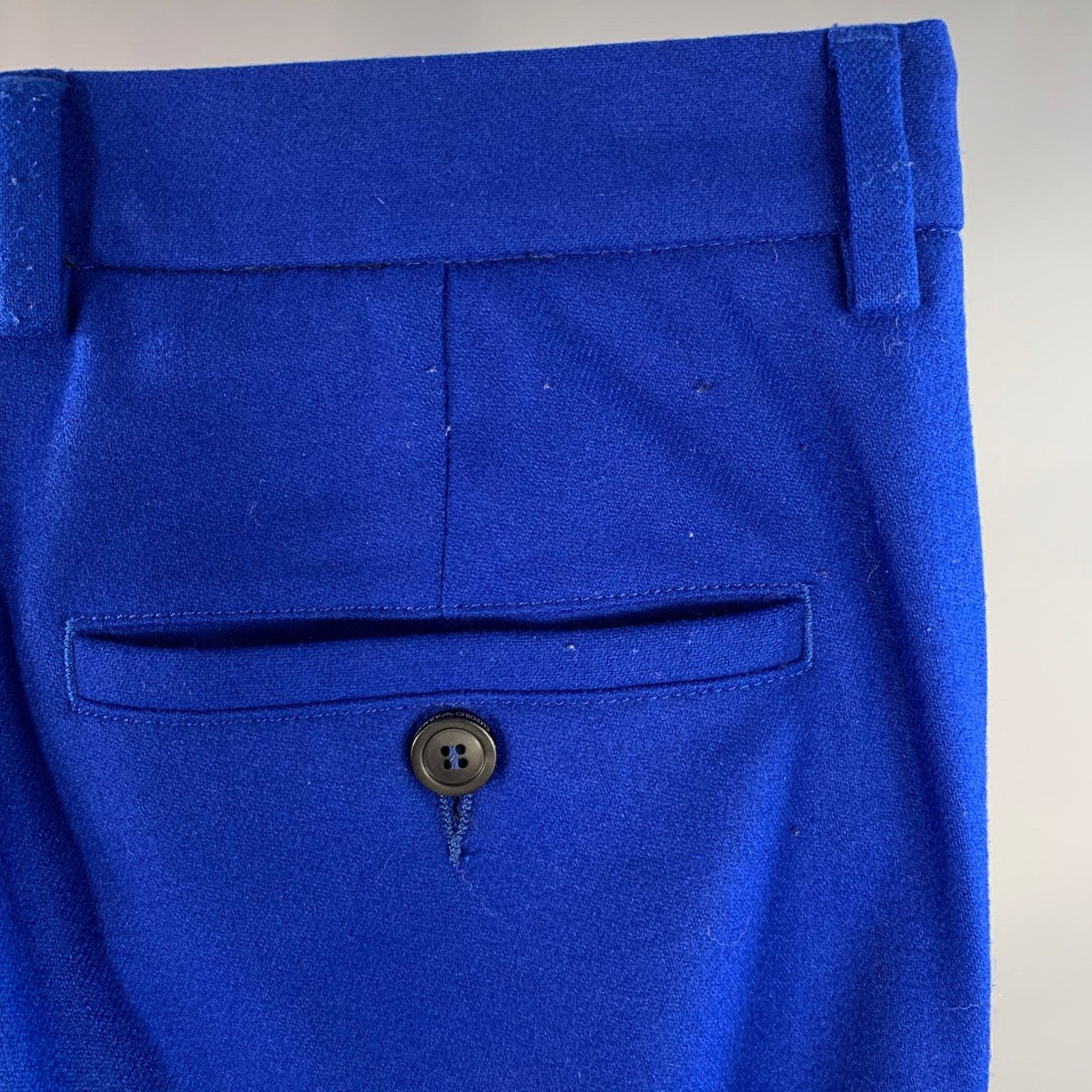 Emporio Armani Size 30 Royal Blue Wool Blend Tapered Dress Pants Size US 30 / EU 46 - 3 Thumbnail