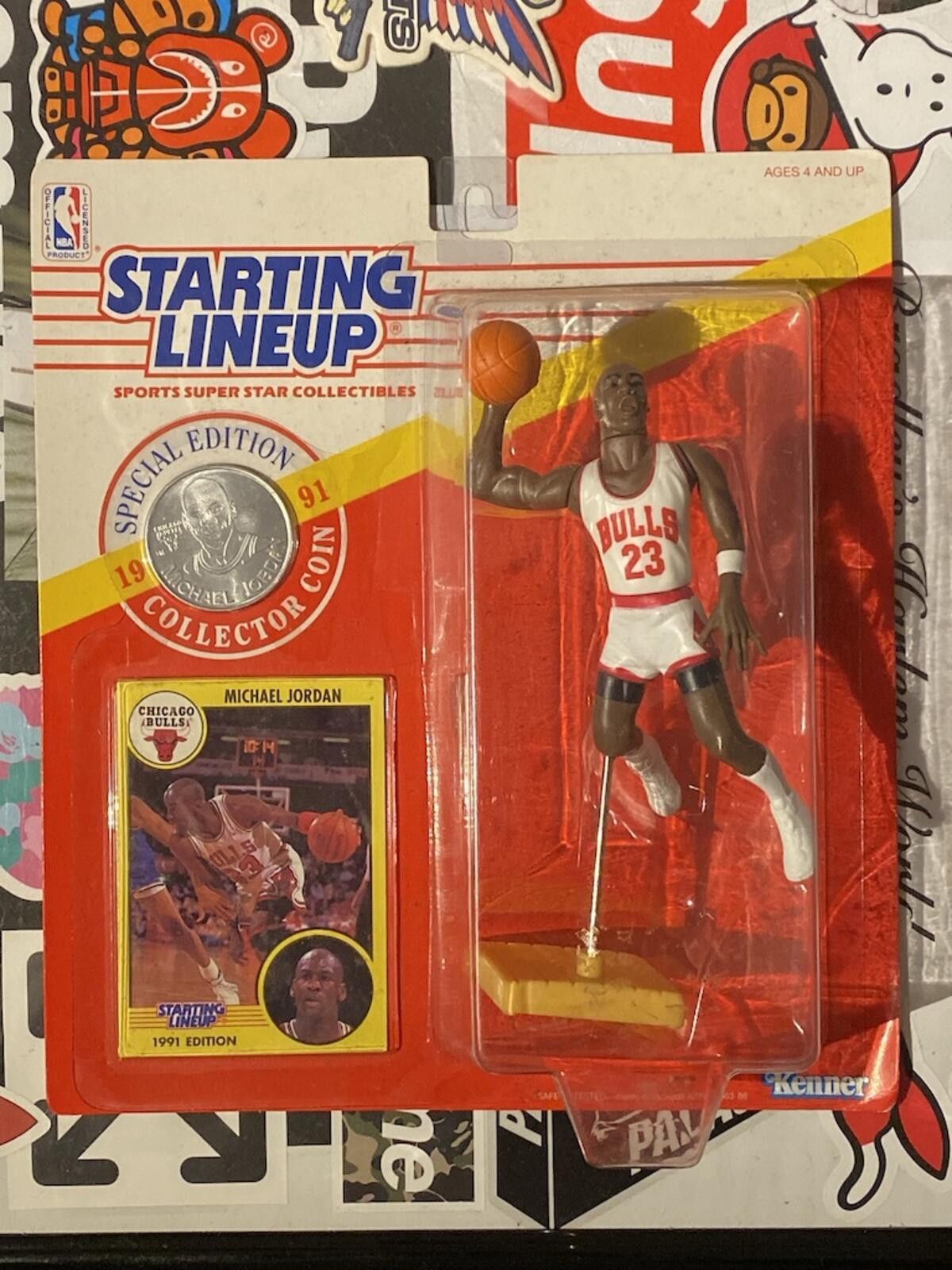 Kenneth Cole 1991 Starting Lineup Michael Jordan Chicago Bulls w/ Card Size ONE SIZE - 6 Thumbnail