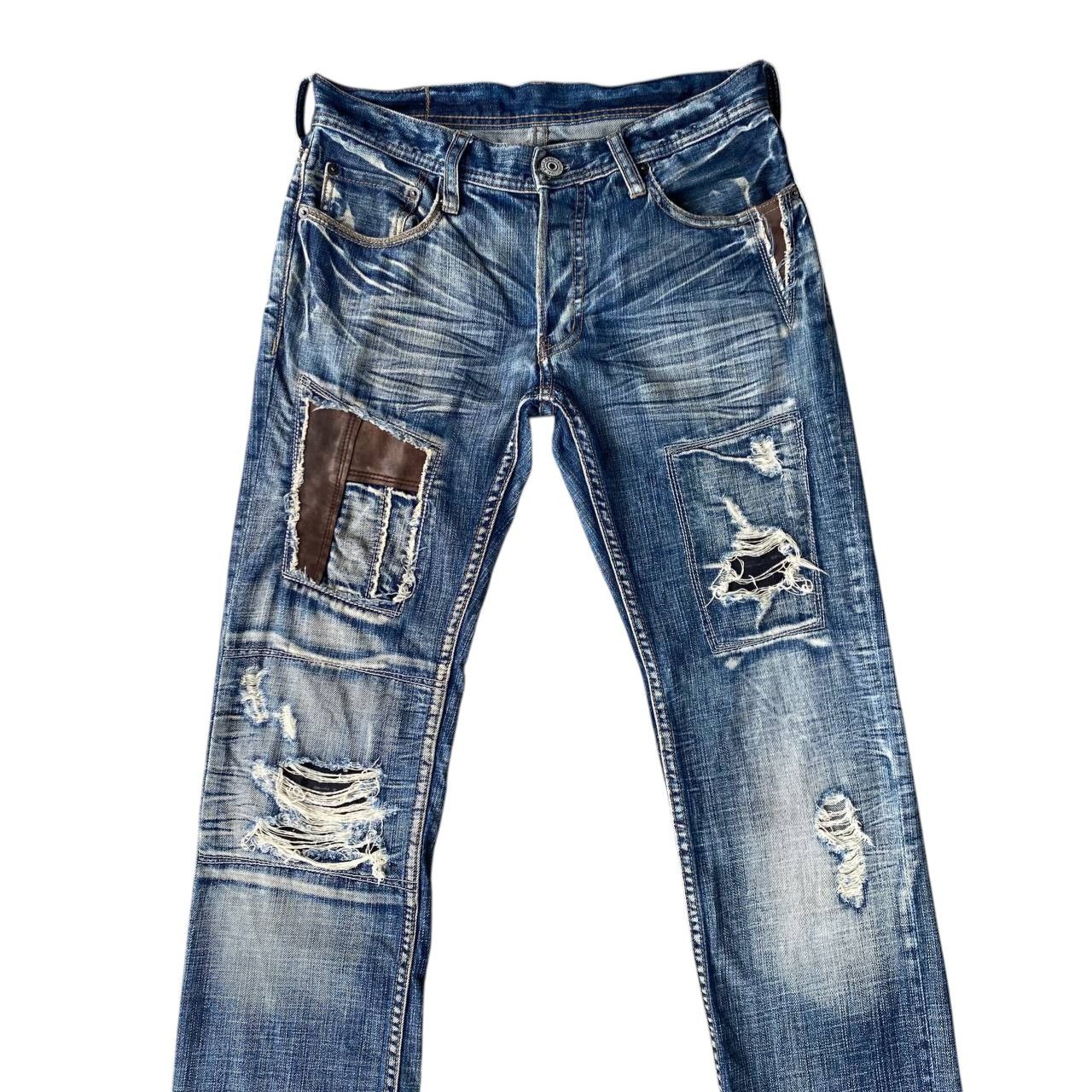 Japanese Brand Difference Rupert Japan Distressed Boro Denim Crust Punk Size US 28 / EU 44 - 4 Thumbnail