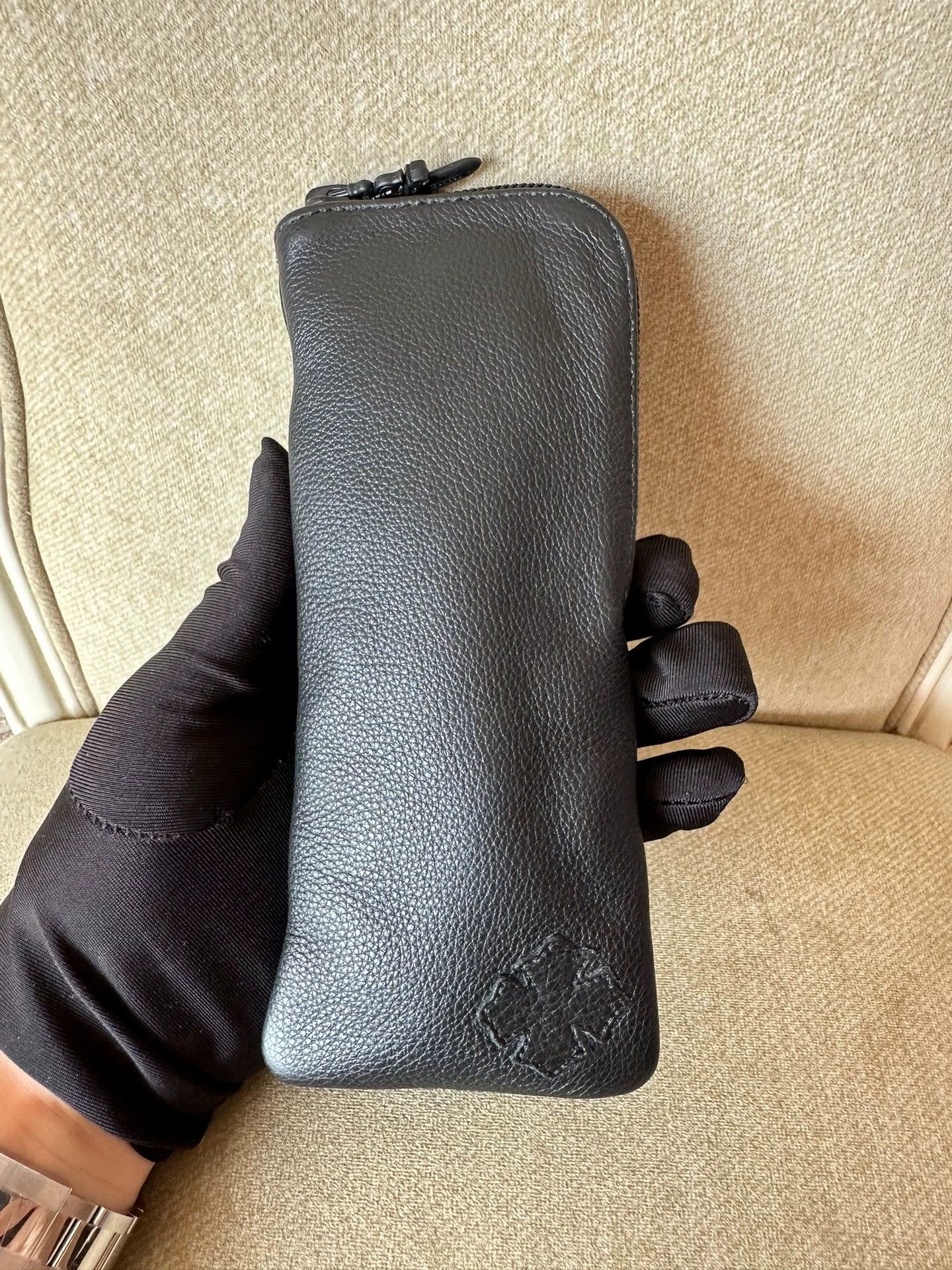 Chrome Hearts Chrome Hearts Cross-Patterned Leather Glasses Case - Brand Size ONE SIZE - 4 Thumbnail