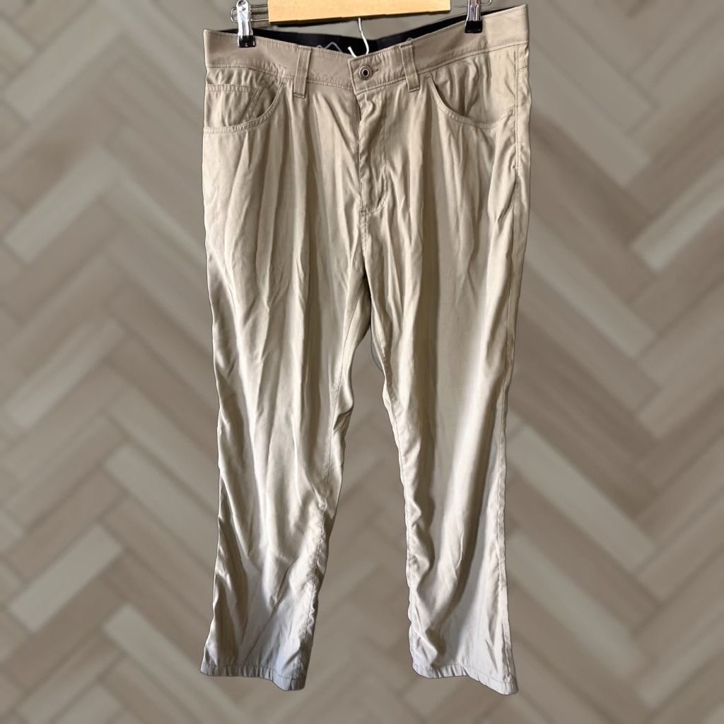 Eddie Bauer Eddie Bauer Pants Mens 34x30 Nylon Stretch Chino Adventure Trek Outdoors Beige Green 5-Pocket Design Regular Straight Near New Mens Size US 34 / EU 50 - 1 Thumbnail
