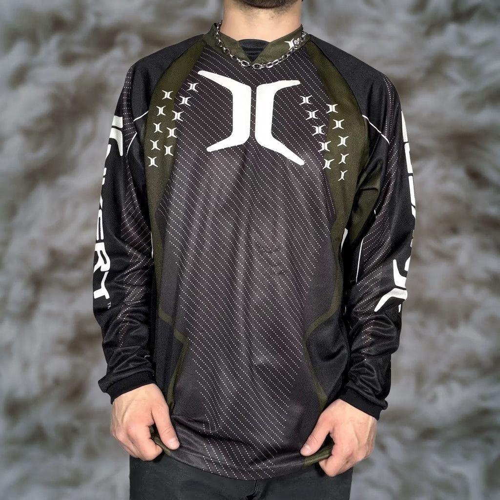Vintage Invert Paintball Jersey Shirt Large Black Green Y2K Graphic Long Sleeve Top Size US L / EU 52-54 / 3 - 1 Thumbnail