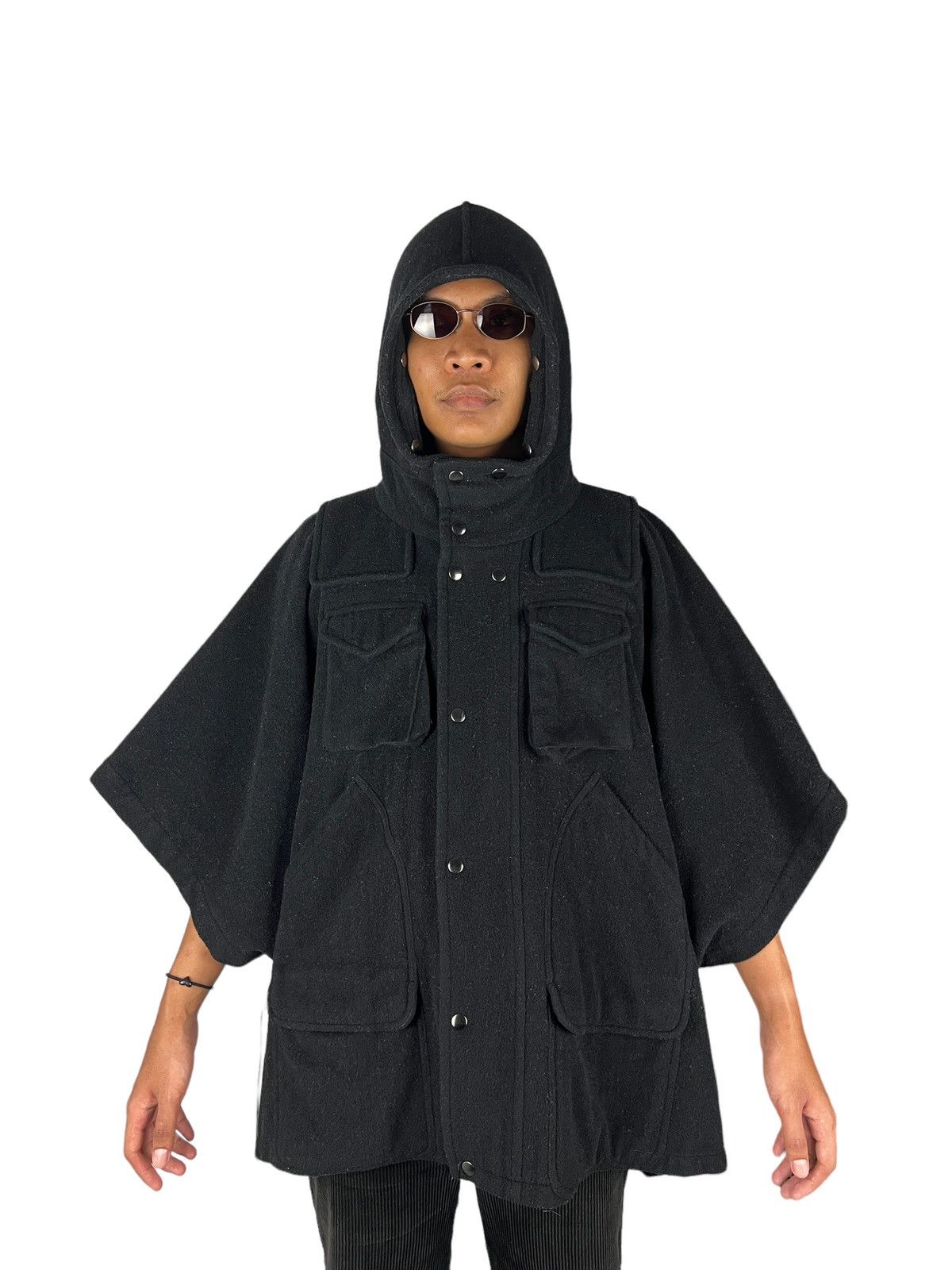 CABANE de ZUCCa 1990 Zucca Tactical Bat Wing Wool Jacket Size US M / EU 48-50 / 2 - 19 Thumbnail