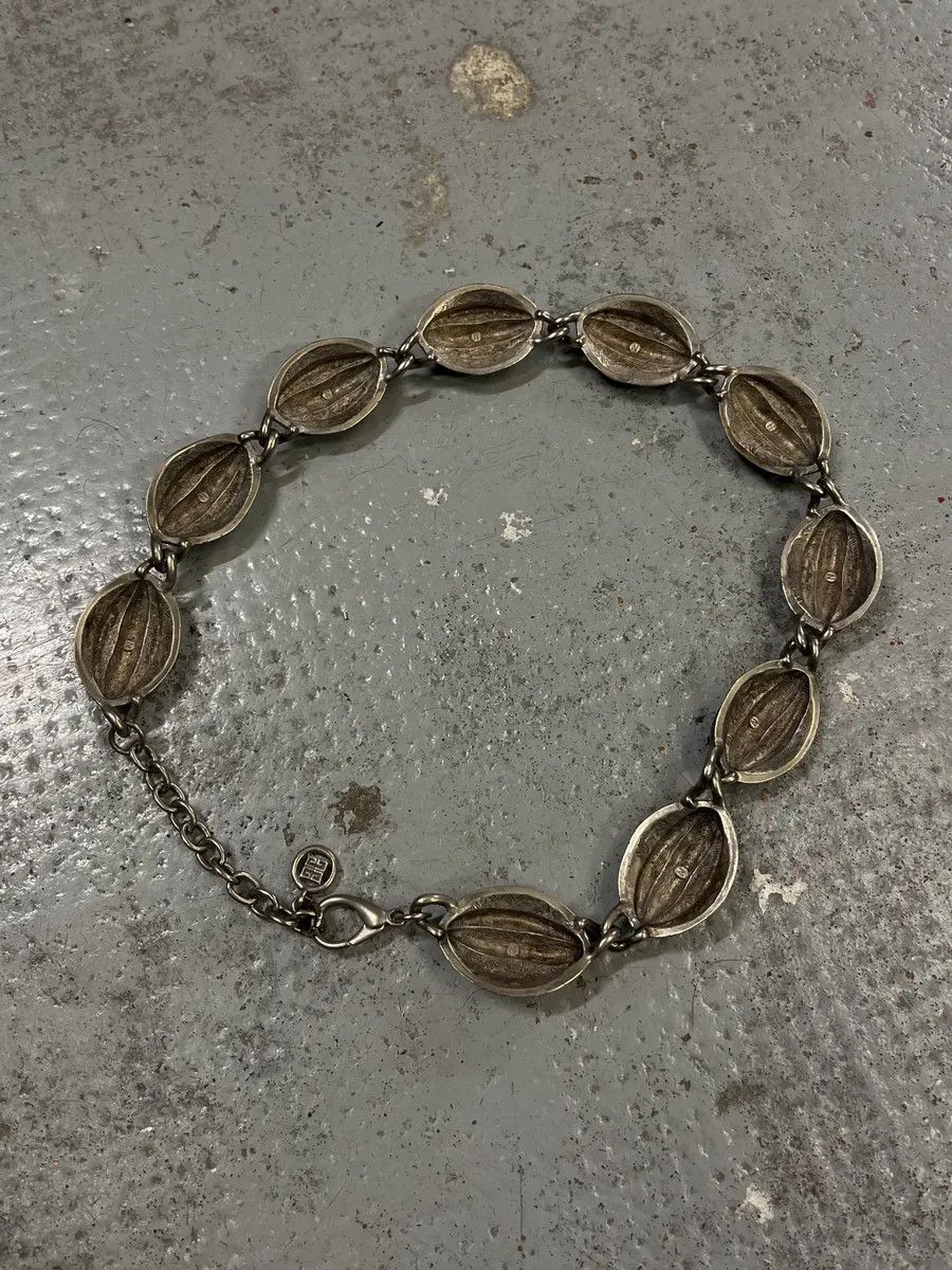 Givenchy Givenchy Vintage Silver Metal Fluted Bead Necklace Size ONE SIZE - 5 Thumbnail