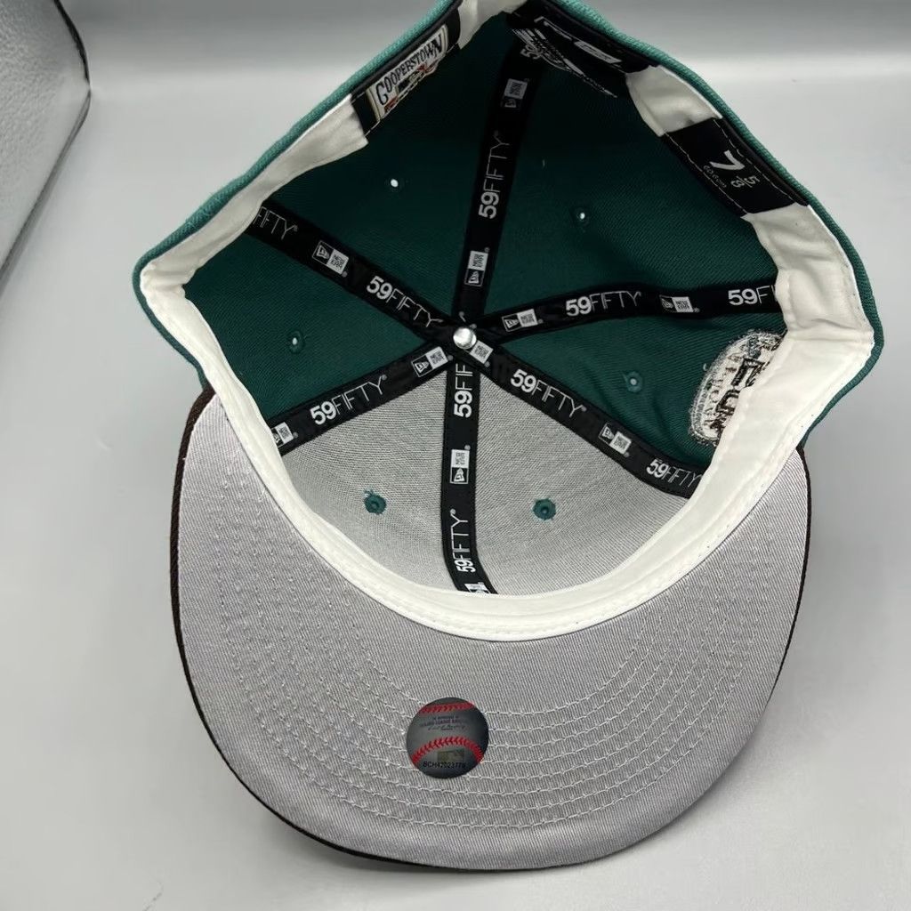 New Era New York Mets Hat Men 7 5/8 Green 59Fifty New Era Fitted Cap Size ONE SIZE - 4 Thumbnail
